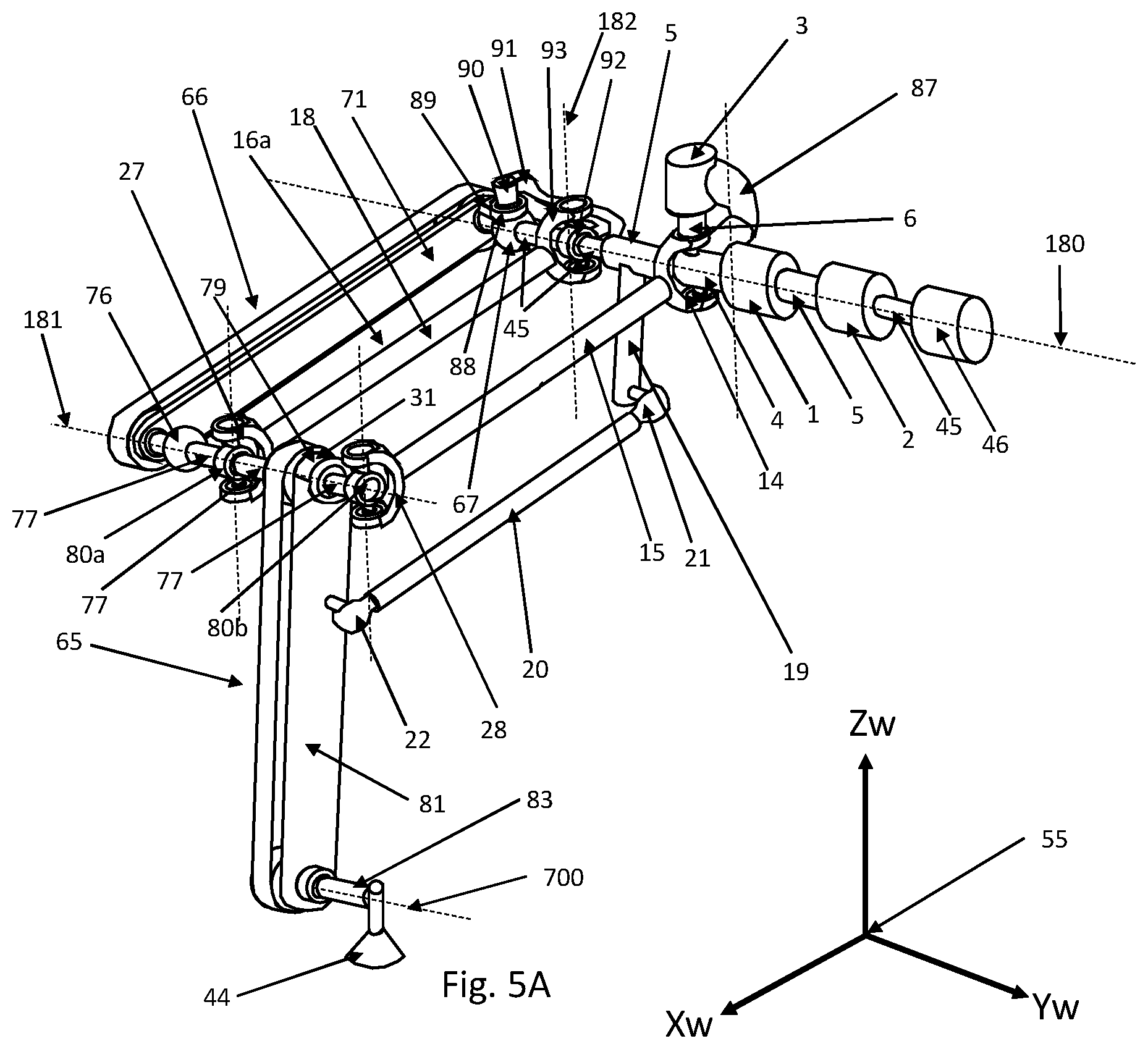 Patent US12134187 Figure 5 – Agile robot arm for positioning a tool with controlled orientation