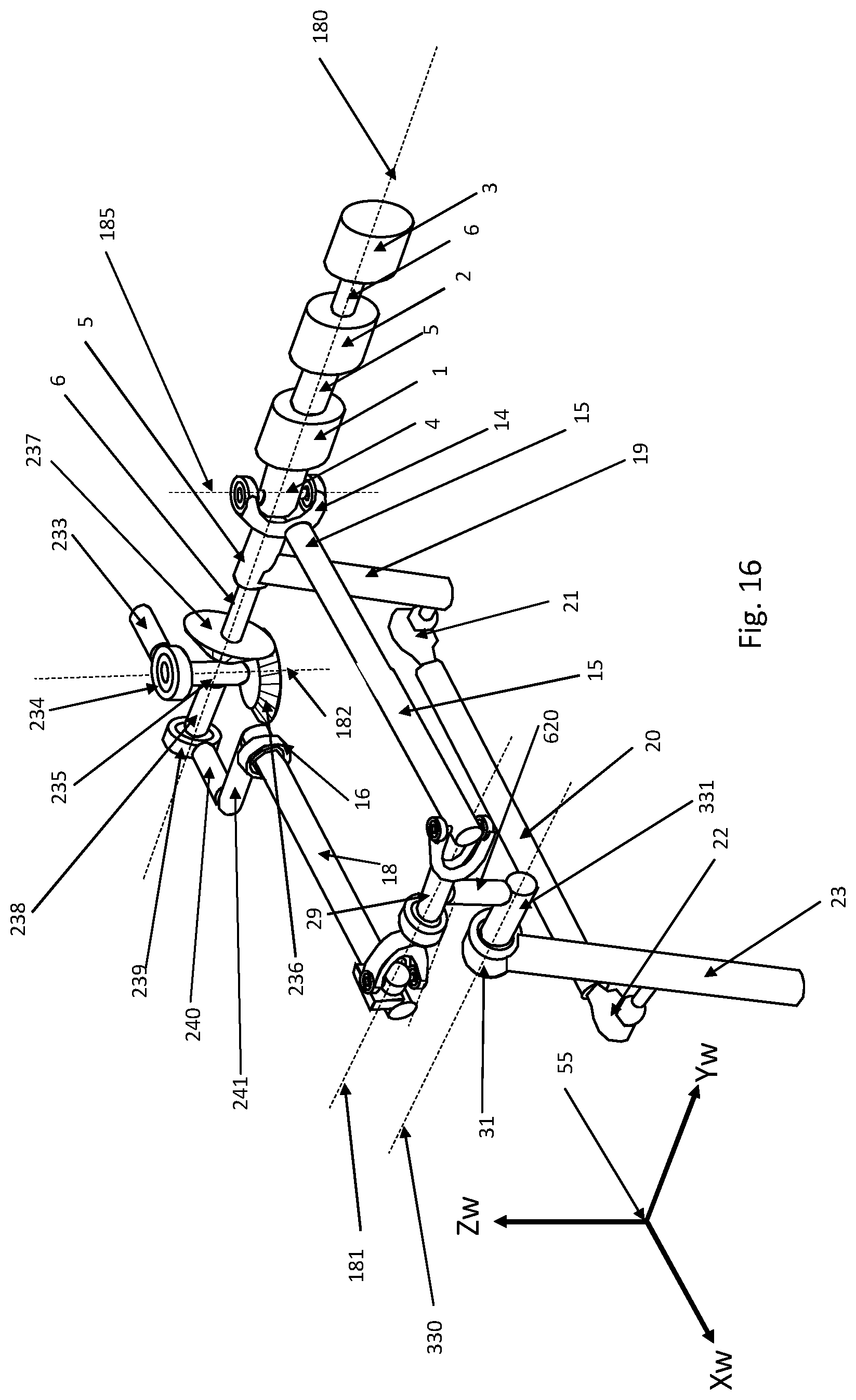 Patent US12134187 Figure 17 – Agile robot arm for positioning a tool with controlled orientation