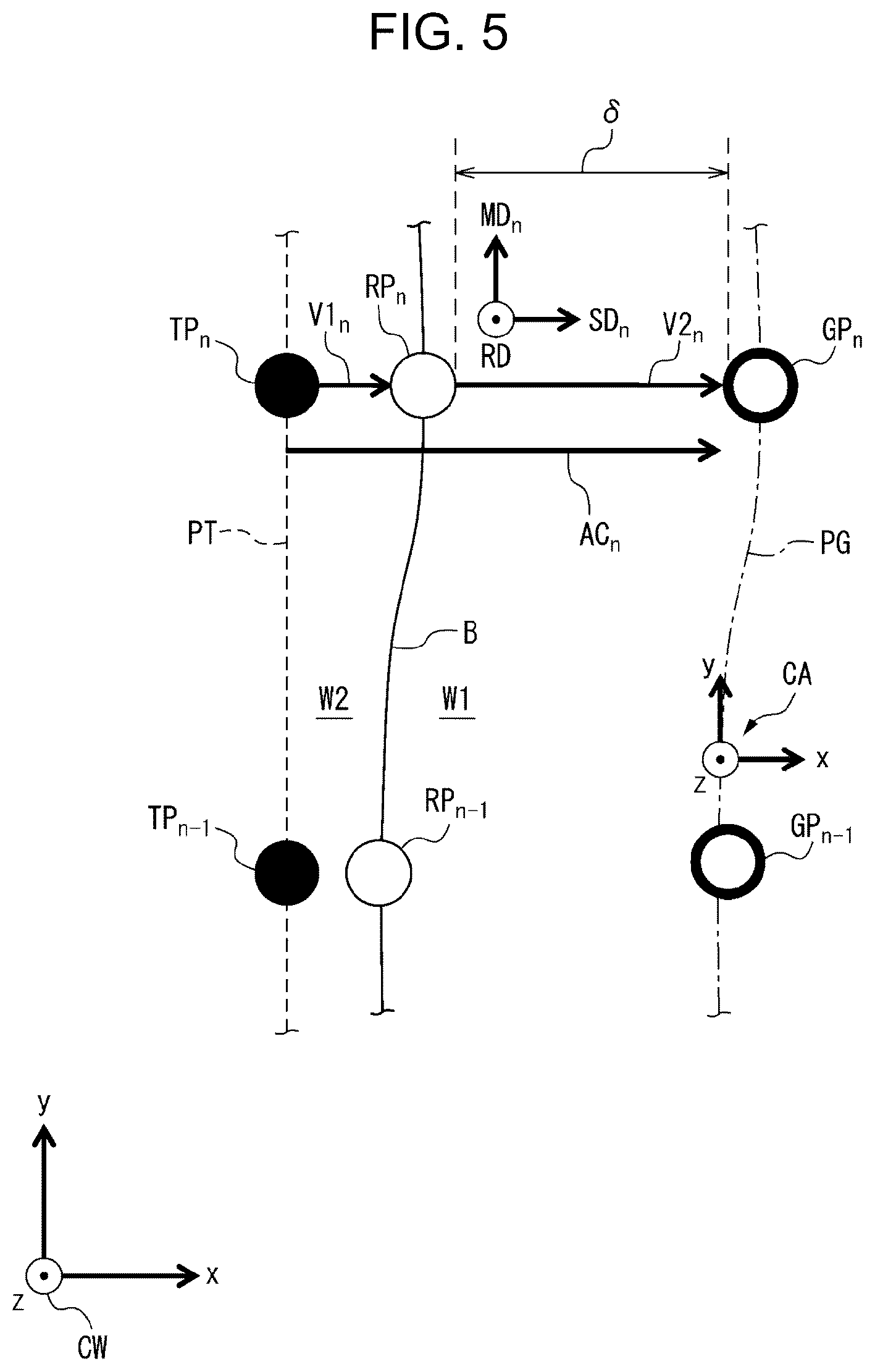 Patent US12134195 Figure 5 – Control device for robot, robot system, control method, and program