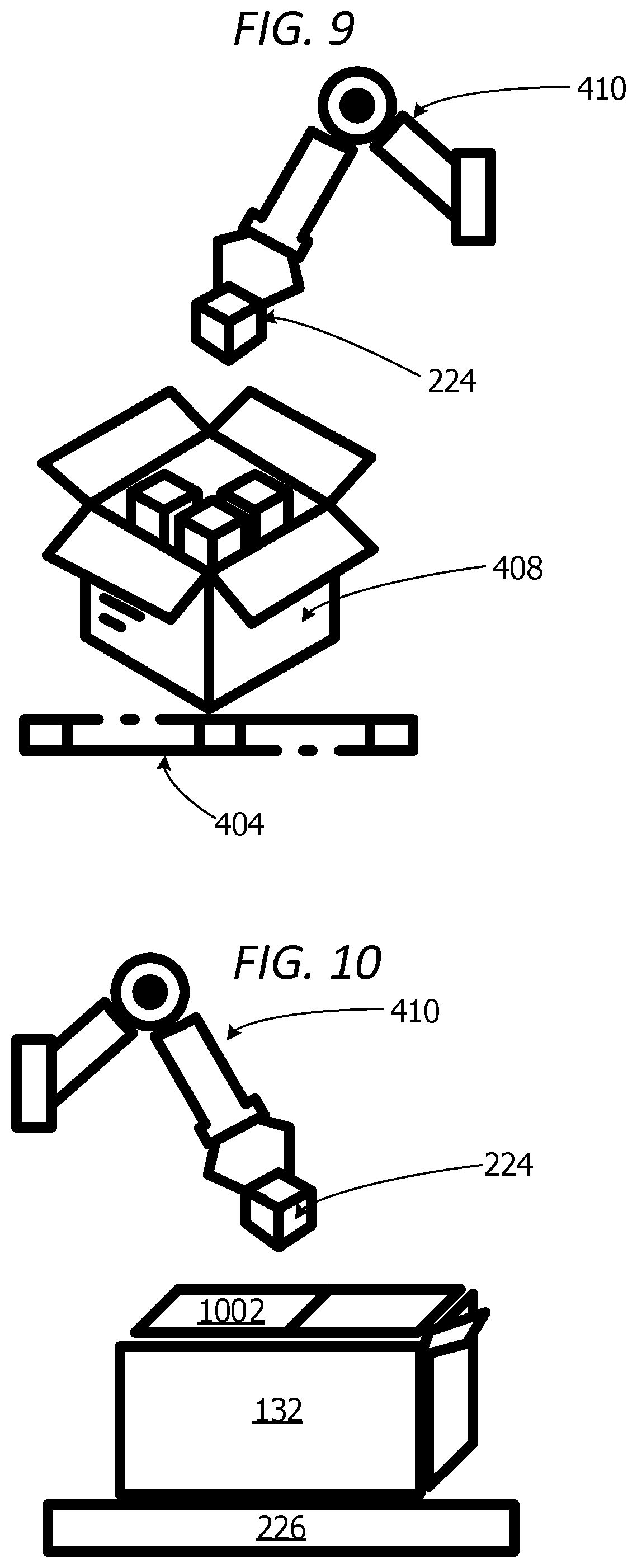 Patent US12134198 Figure 6 – Integrated item decanting system