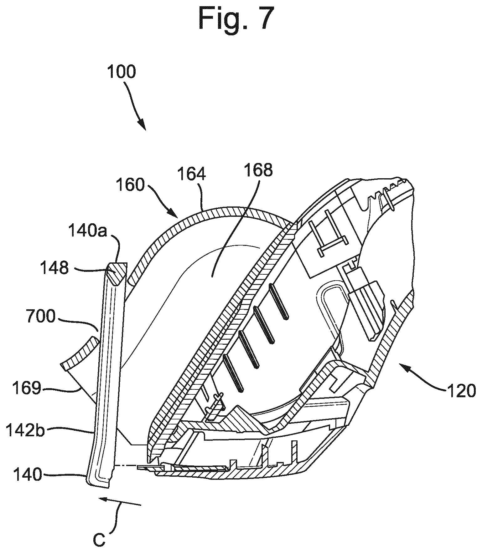 Patent US12134201 Figure 7 – Hair cutting system