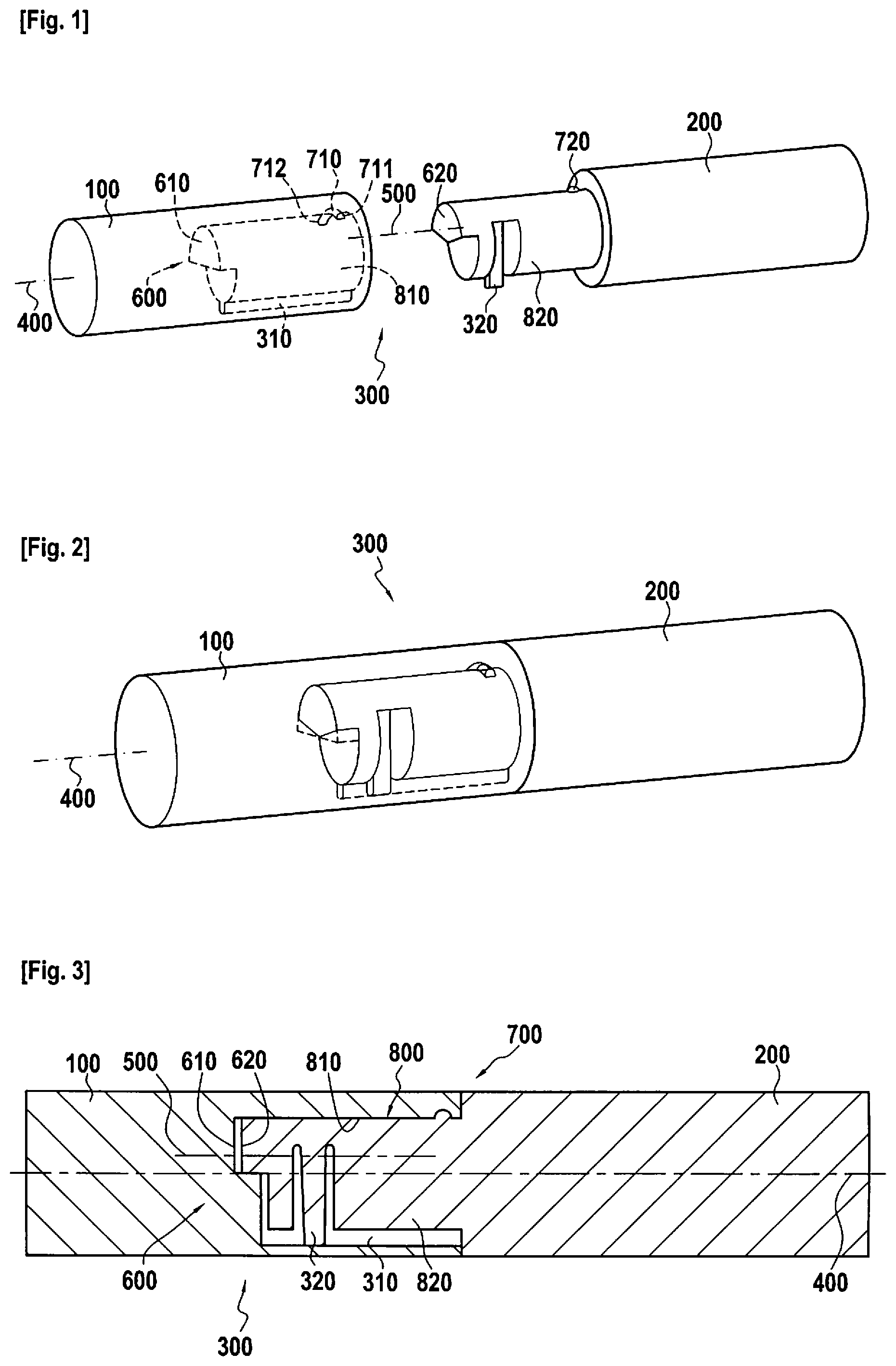 Patent US12134202 Figure 1 – Coupling, fabrication thereof, and handle and razor comprising same