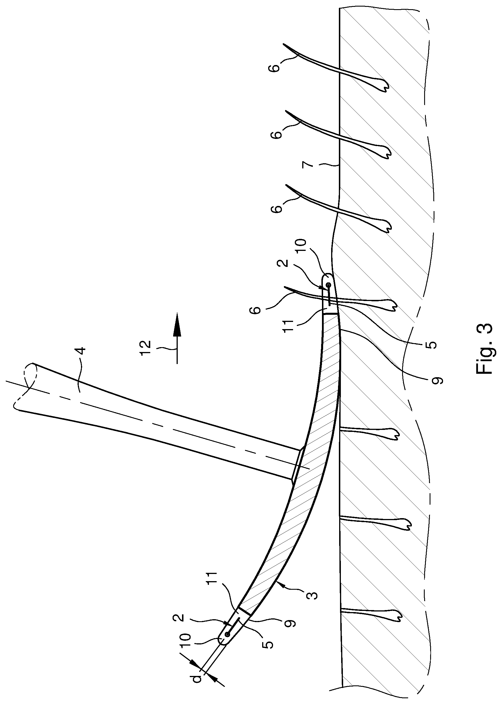 Patent US12134203 Figure 3 – Razor having a hair-cutting fiber