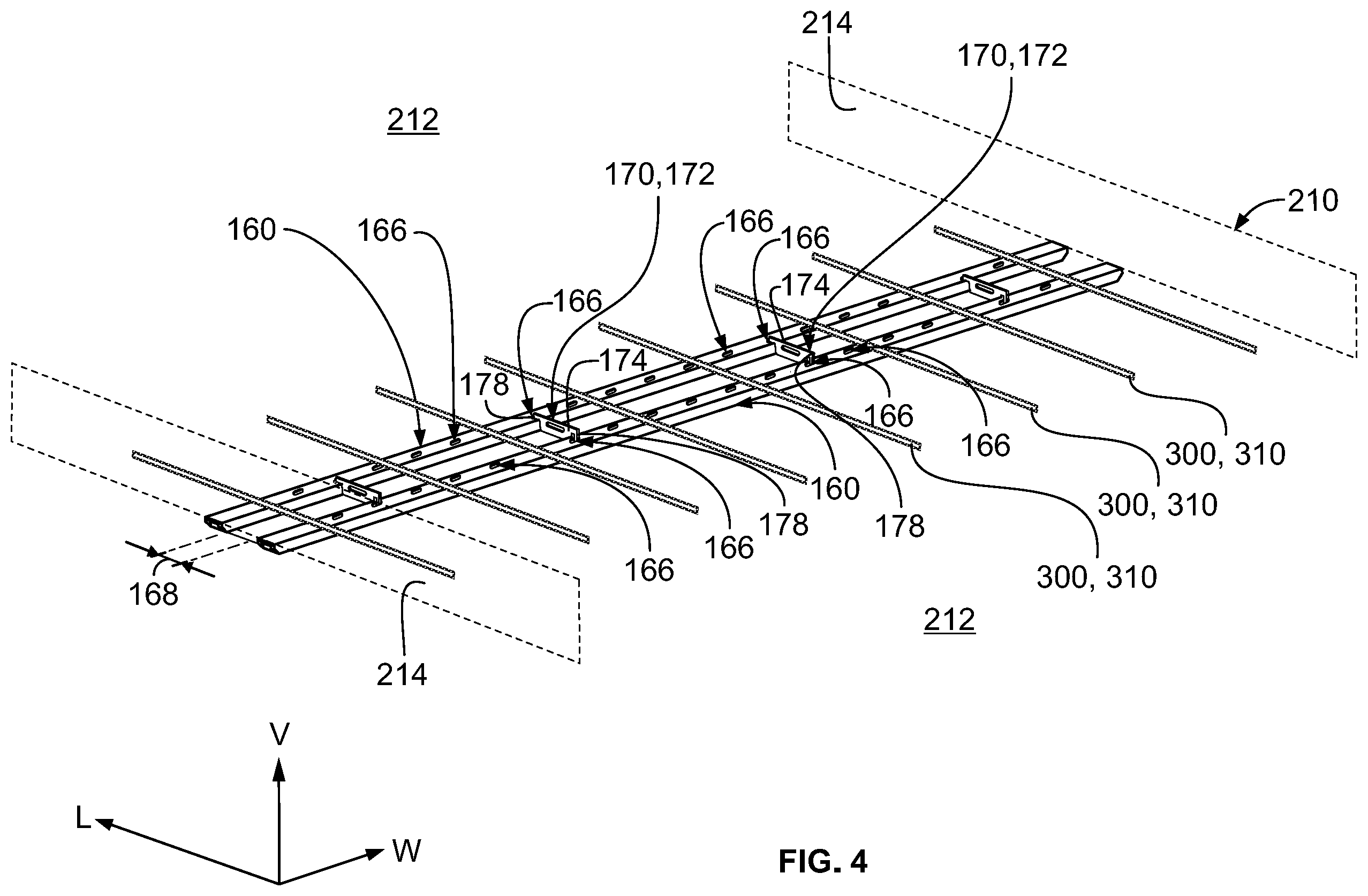 Patent US12134209 Figure 4 – Bulkhead system for concrete casting bed