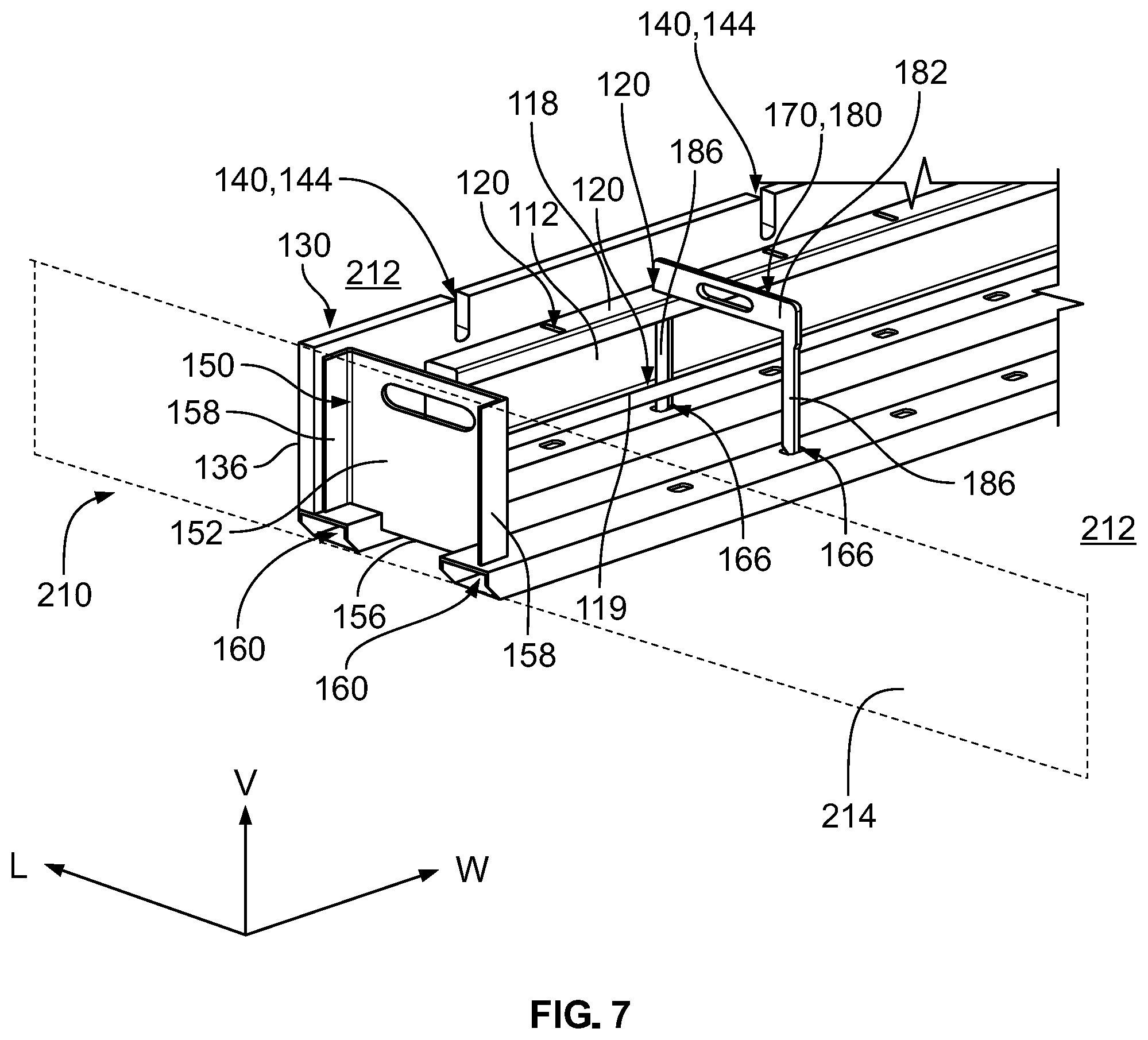 Patent US12134209 Figure 7 – Bulkhead system for concrete casting bed