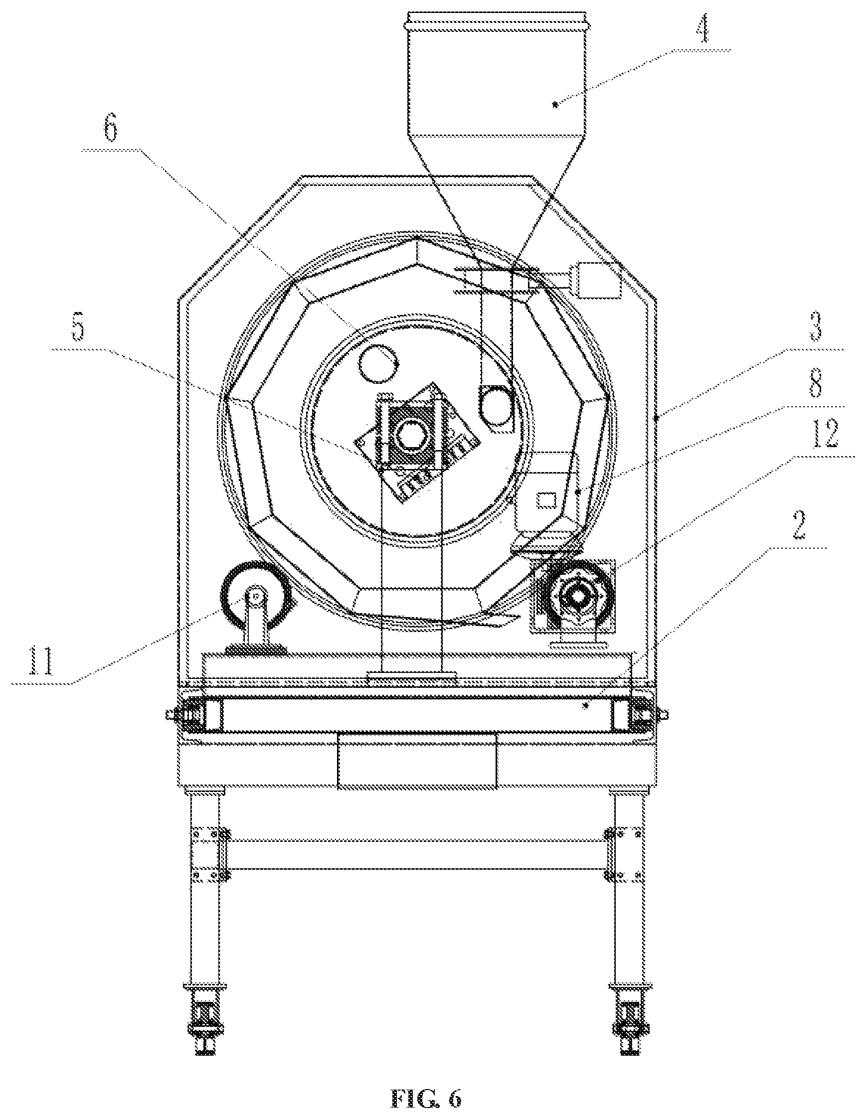 Patent US12134212 Figure 6 – Charging barrel of infrared dehumidification, crystallization and drying all-in-one machine and crystallization and drying all-in-one machine