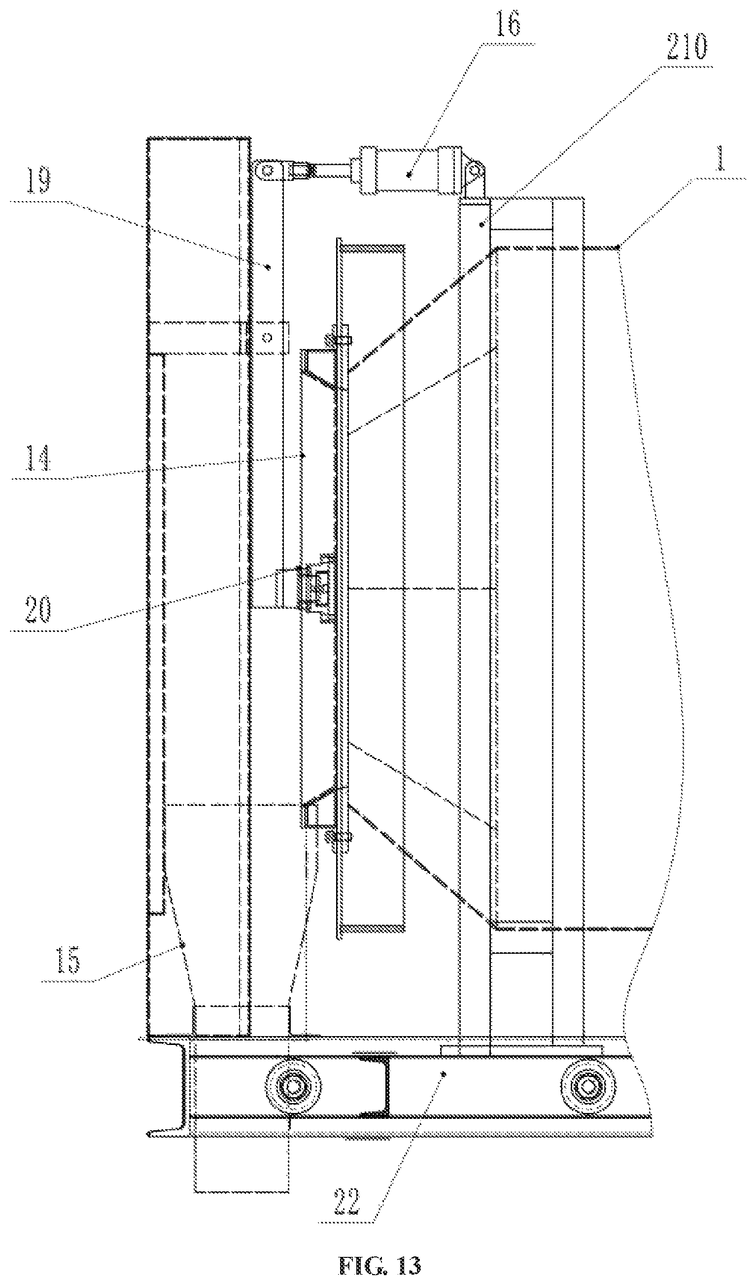Patent US12134212 Figure 13 – Charging barrel of infrared dehumidification, crystallization and drying all-in-one machine and crystallization and drying all-in-one machine