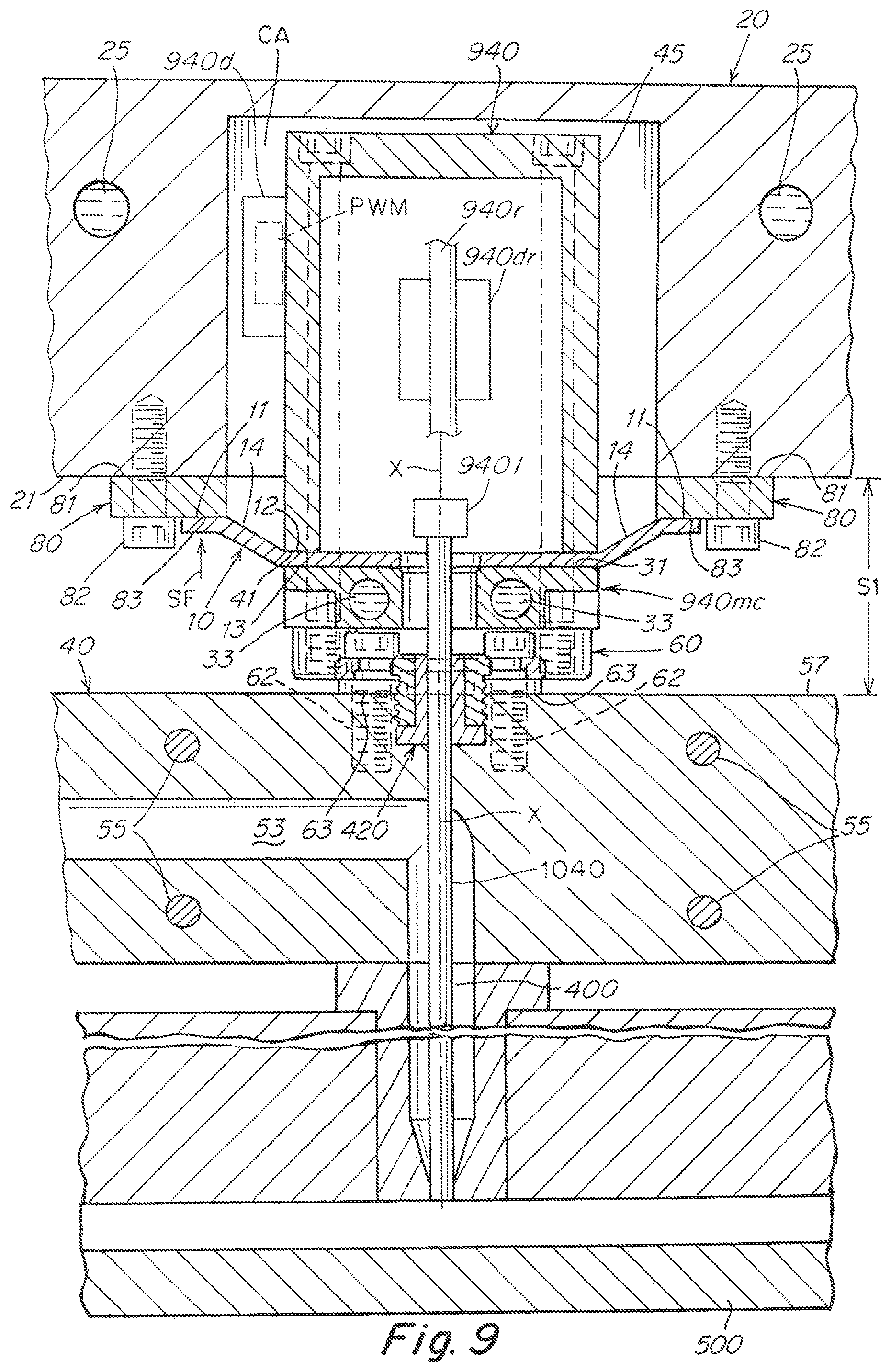 Patent US12134219 Figure 20 – Injection molding apparatus with insulated integrated actuator electronic drive