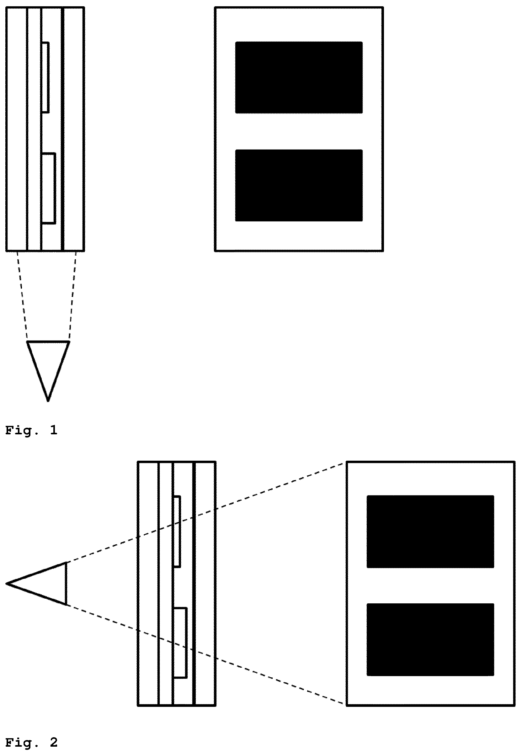 Patent US12134248 Figure 1 – Laminated glass having areas with different refractive indices