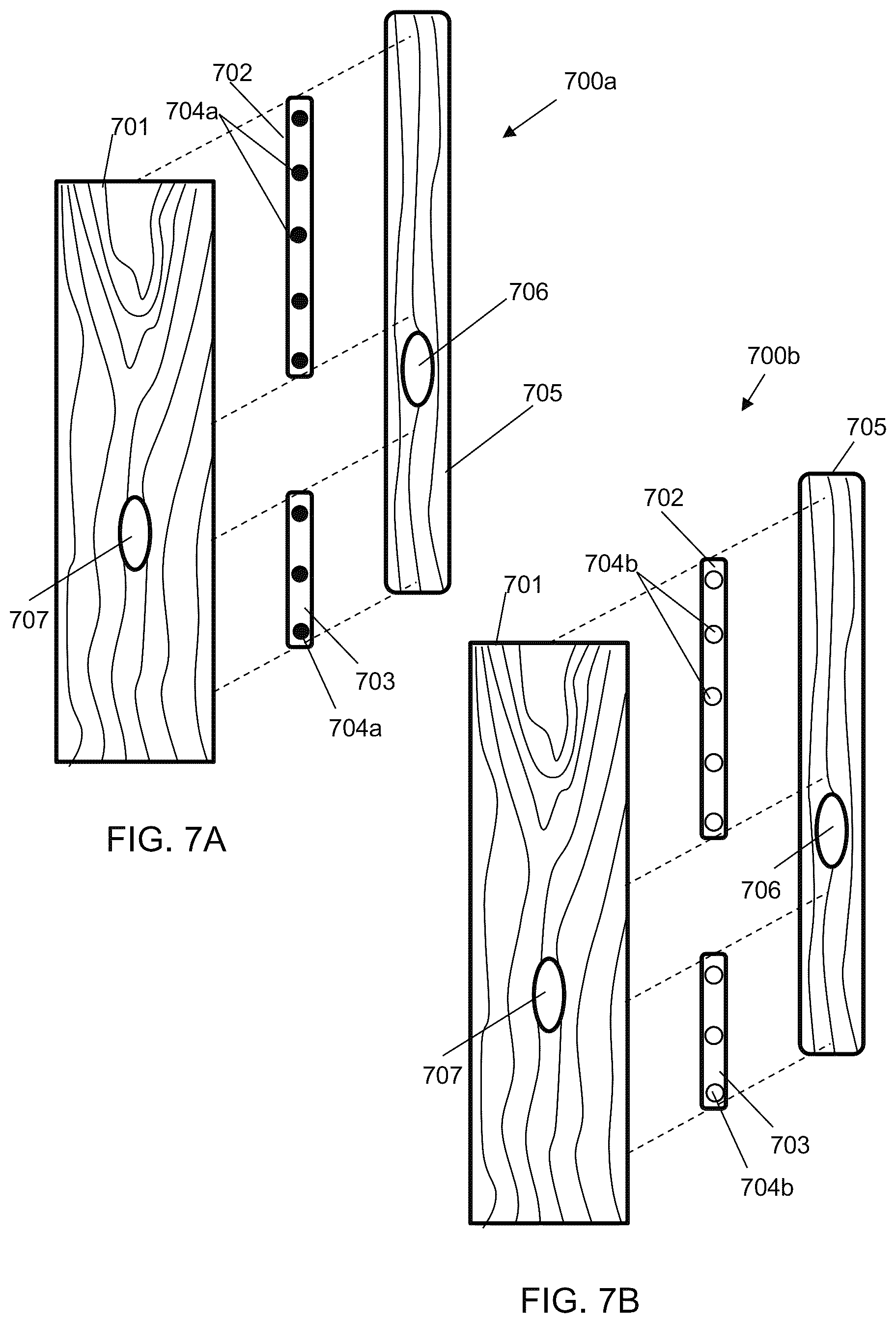 Patent US12134253 Figure 4 – Flexible furniture with wood panels and related methods