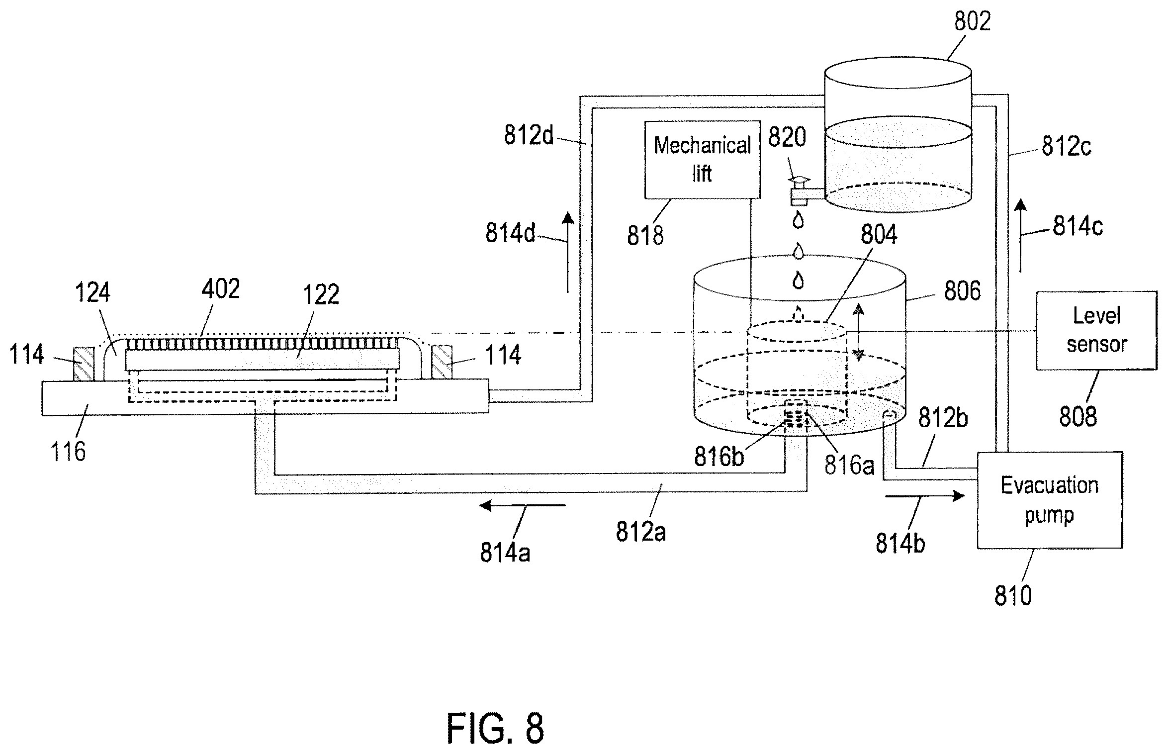 Patent US12134263 Figure 8 – Platen and release fluid control system for stencil creation