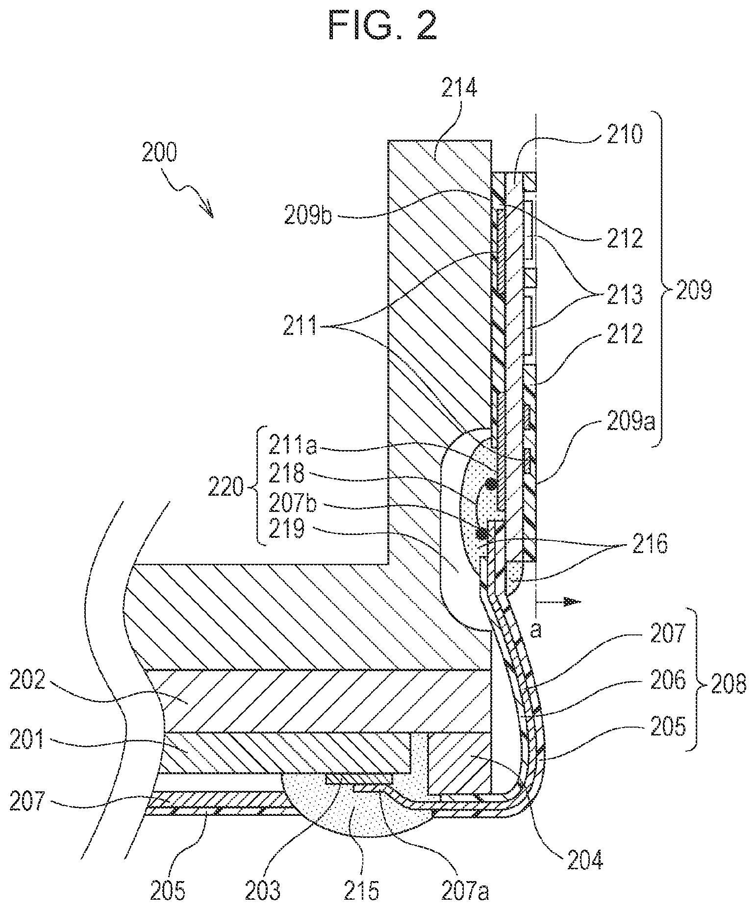 Patent US12134273 Figure 2 – Liquid discharge head