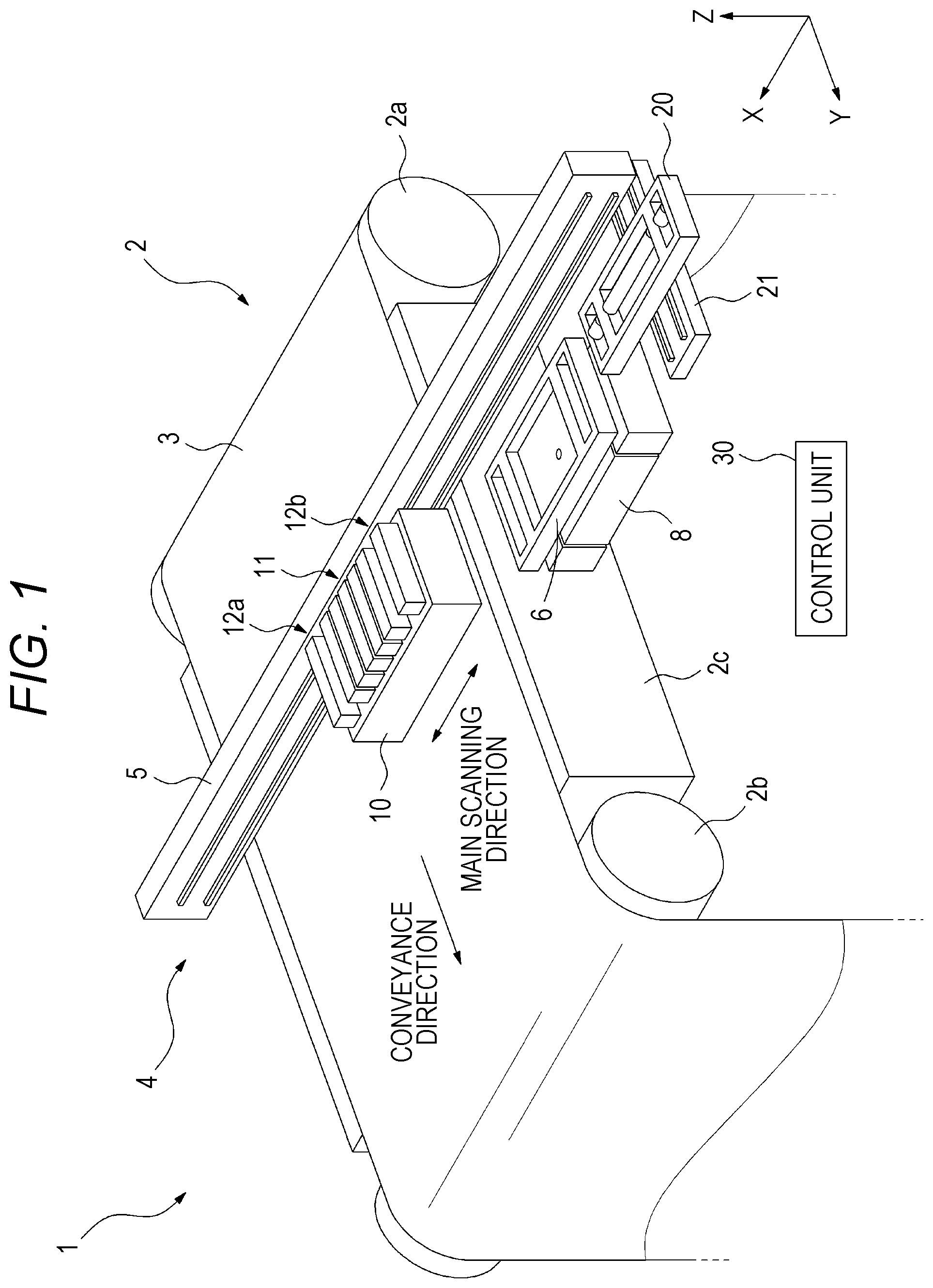 Patent US12134275 Figure 1 – Inkjet recording device