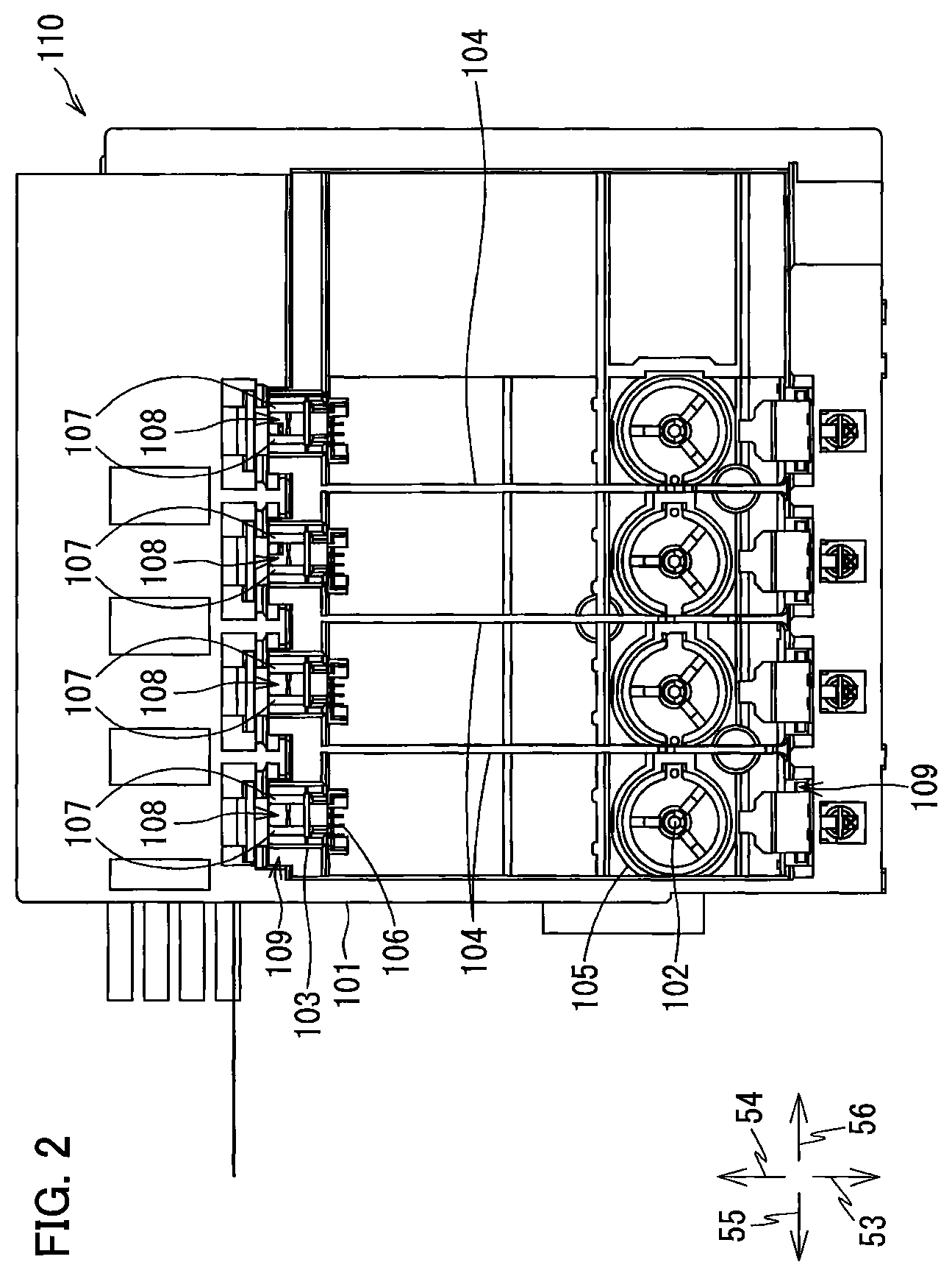 Patent US12134276 Figure 2 – Liquid cartridge including plate member pivotally movable between first posture and second posture