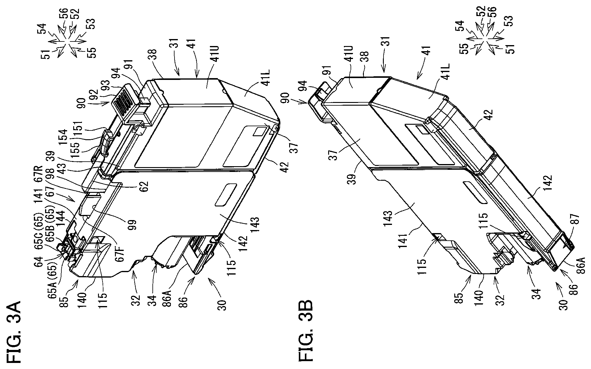 Patent US12134276 Figure 3 – Liquid cartridge including plate member pivotally movable between first posture and second posture