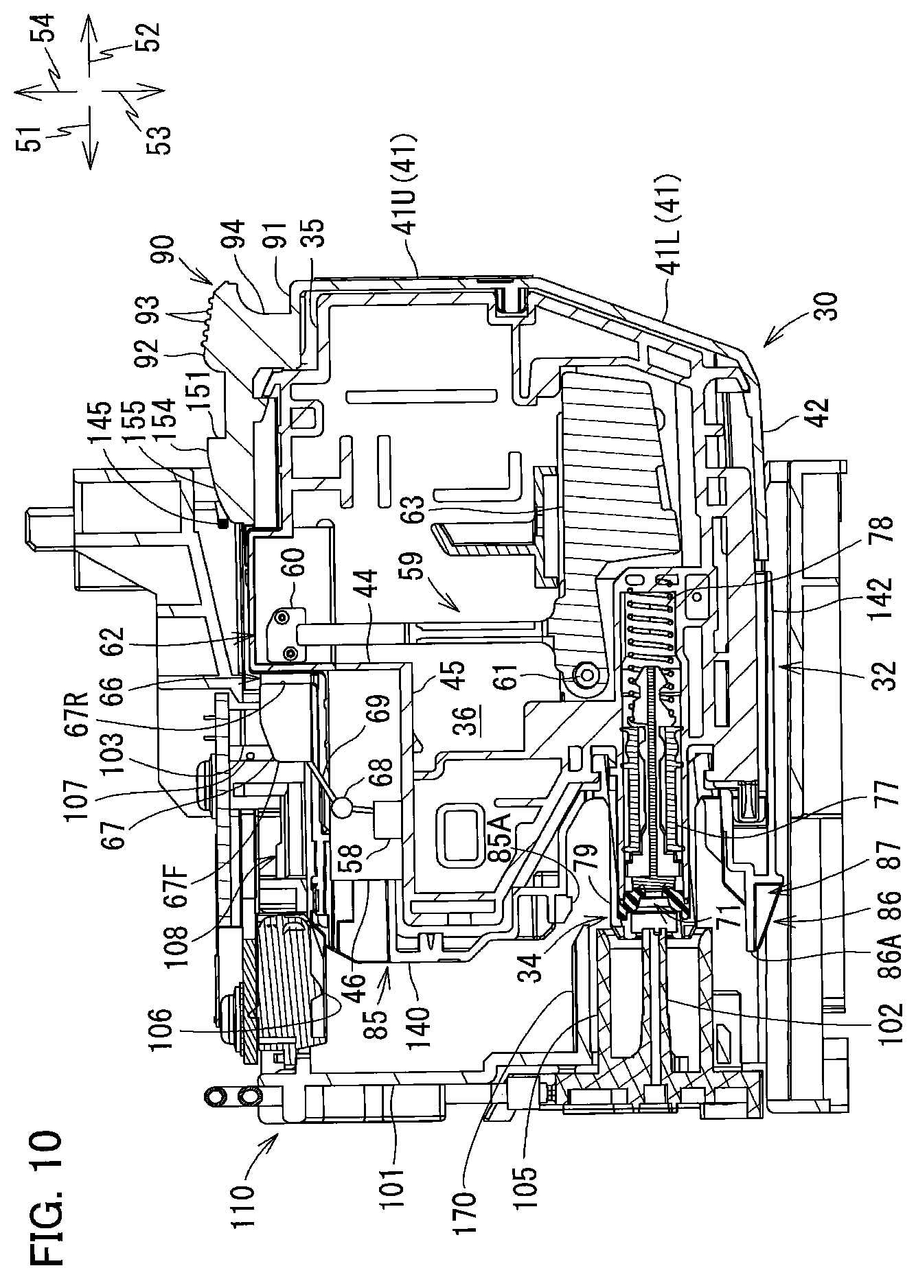 Patent US12134276 Figure 10 – Liquid cartridge including plate member pivotally movable between first posture and second posture