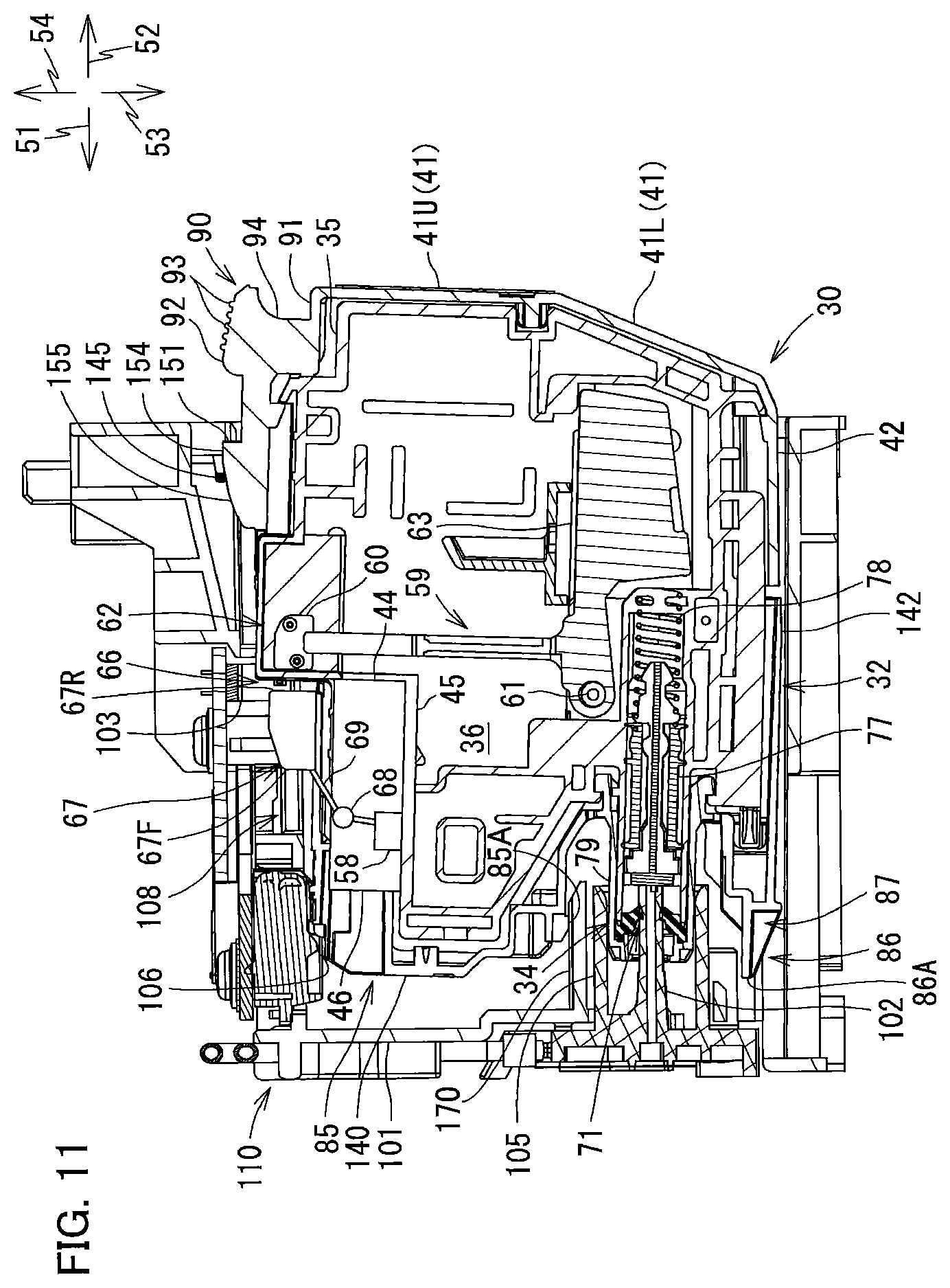 Patent US12134276 Figure 11 – Liquid cartridge including plate member pivotally movable between first posture and second posture