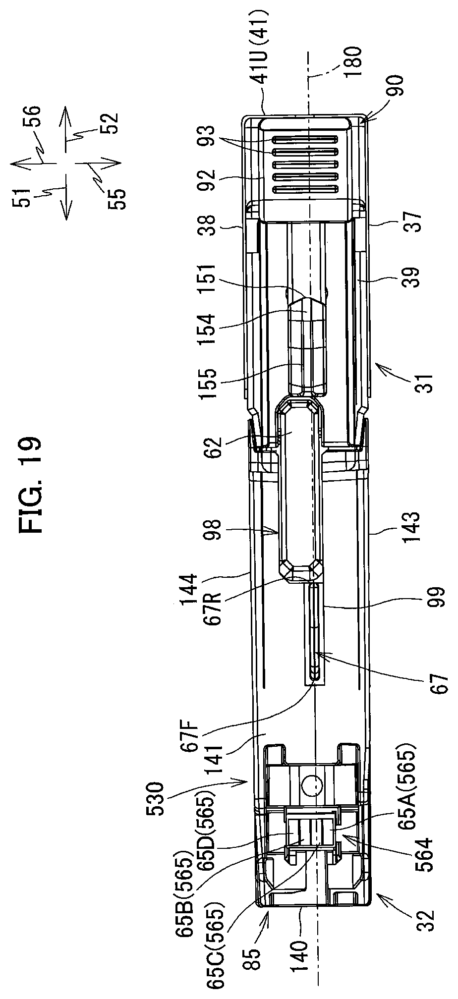 Patent US12134276 Figure 19 – Liquid cartridge including plate member pivotally movable between first posture and second posture
