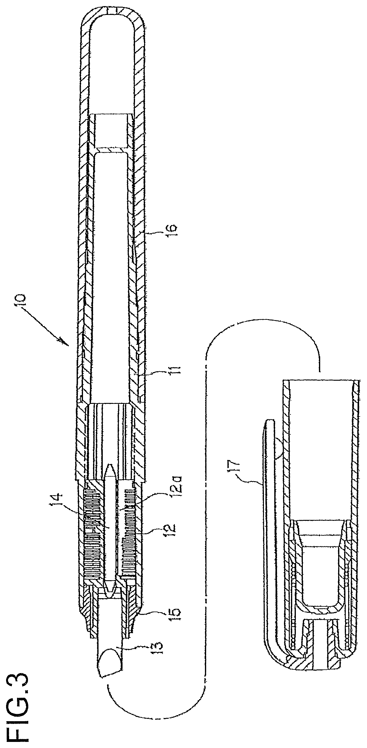Patent US12134281 Figure 3 – Writing instrument