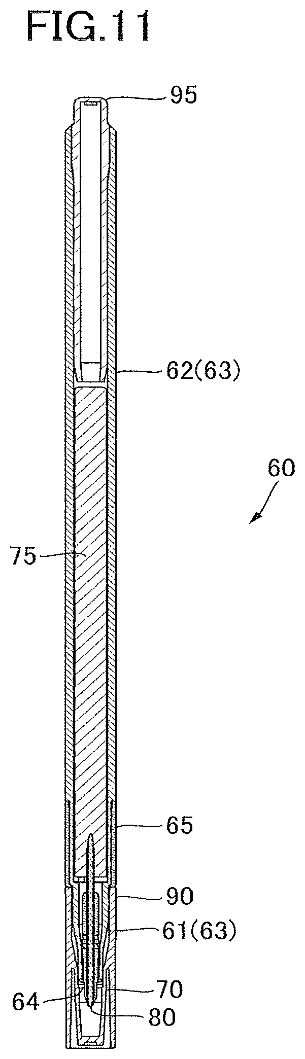 Patent US12134281 Figure 11 – Writing instrument