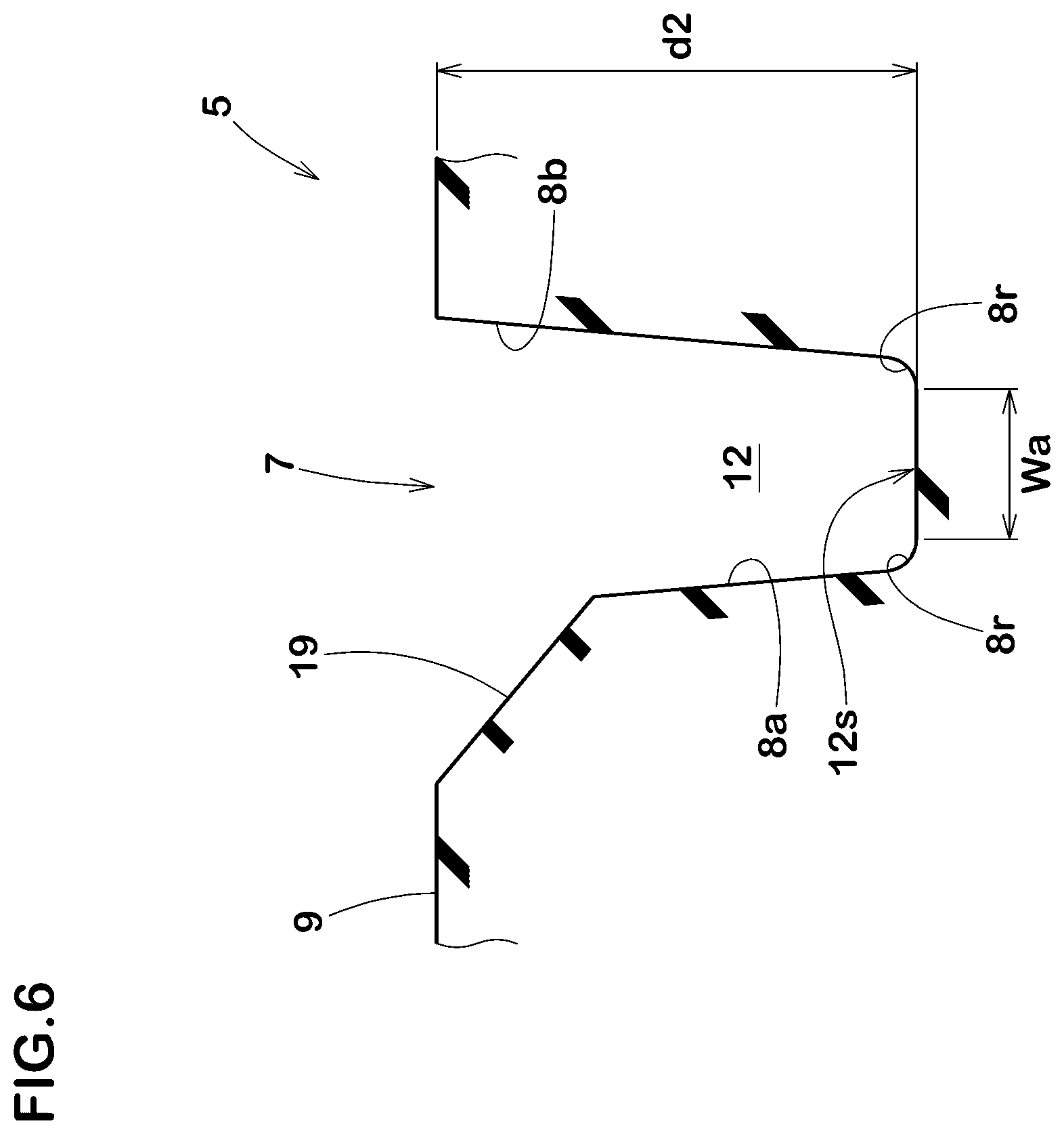 Patent US12134285 Figure 6 – Tire