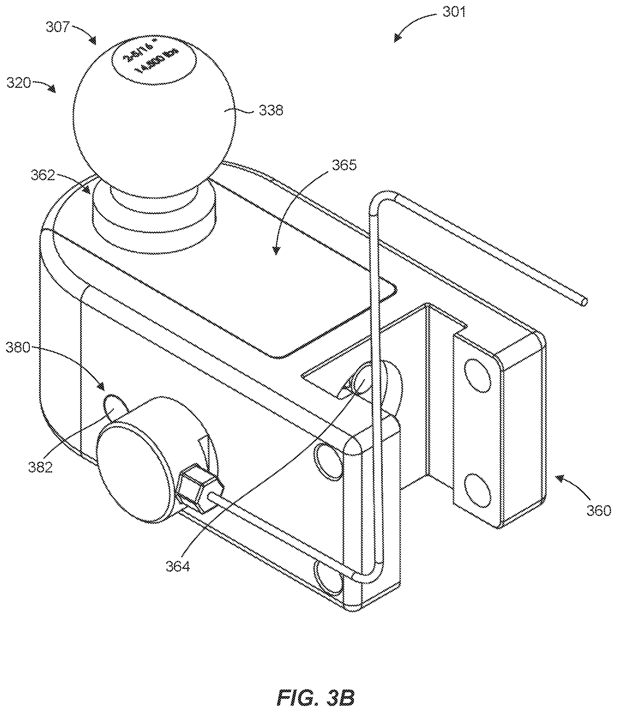 Patent US12134287 Figure 6 – Load measuring hitch assembly for measuring loads applied by a trailer on a tow vehicle