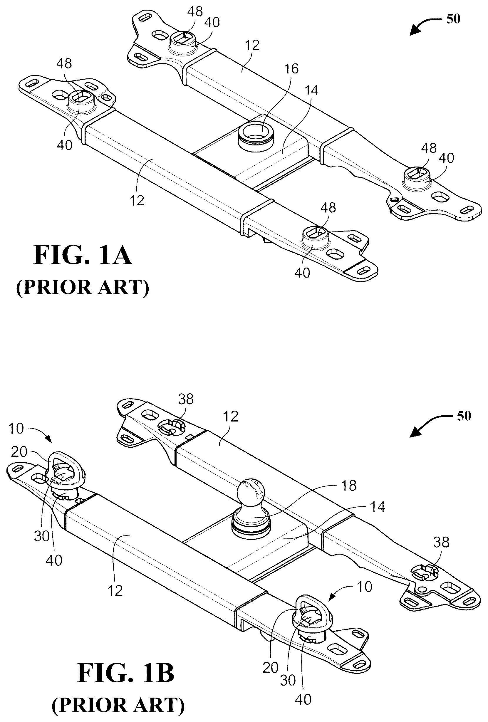 Patent US12134288 Figure 1 – Safety chain tie down mechanism with t-pin