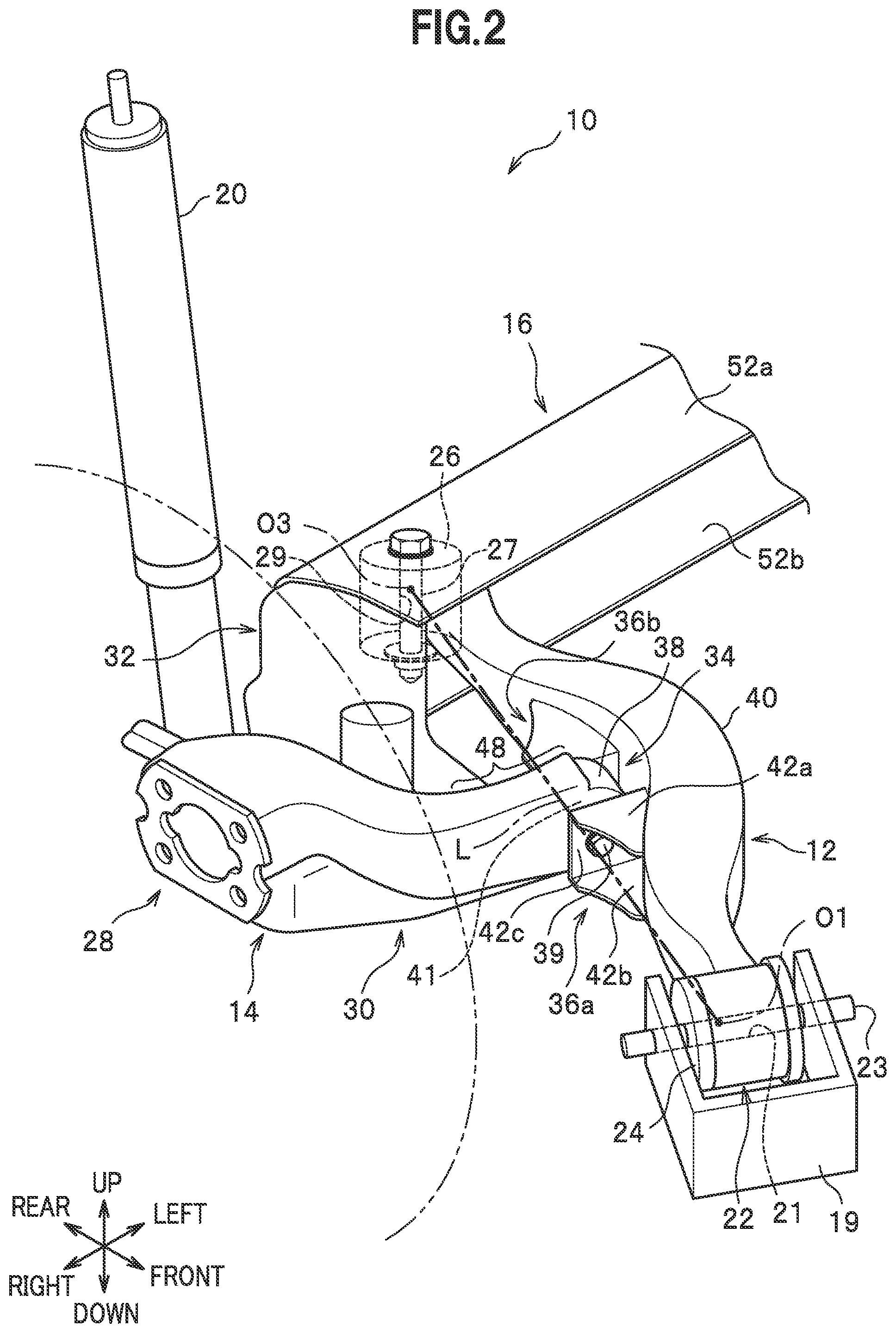 Patent US12134297 Figure 2 – Rear suspension construction