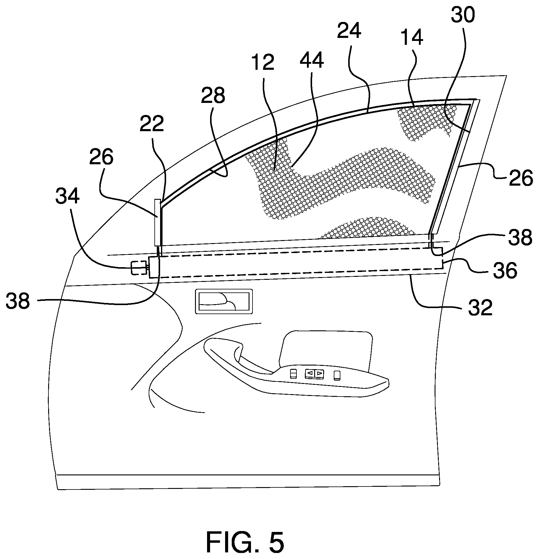 Patent US12134306 Figure 5 – Automatic window shade assembly