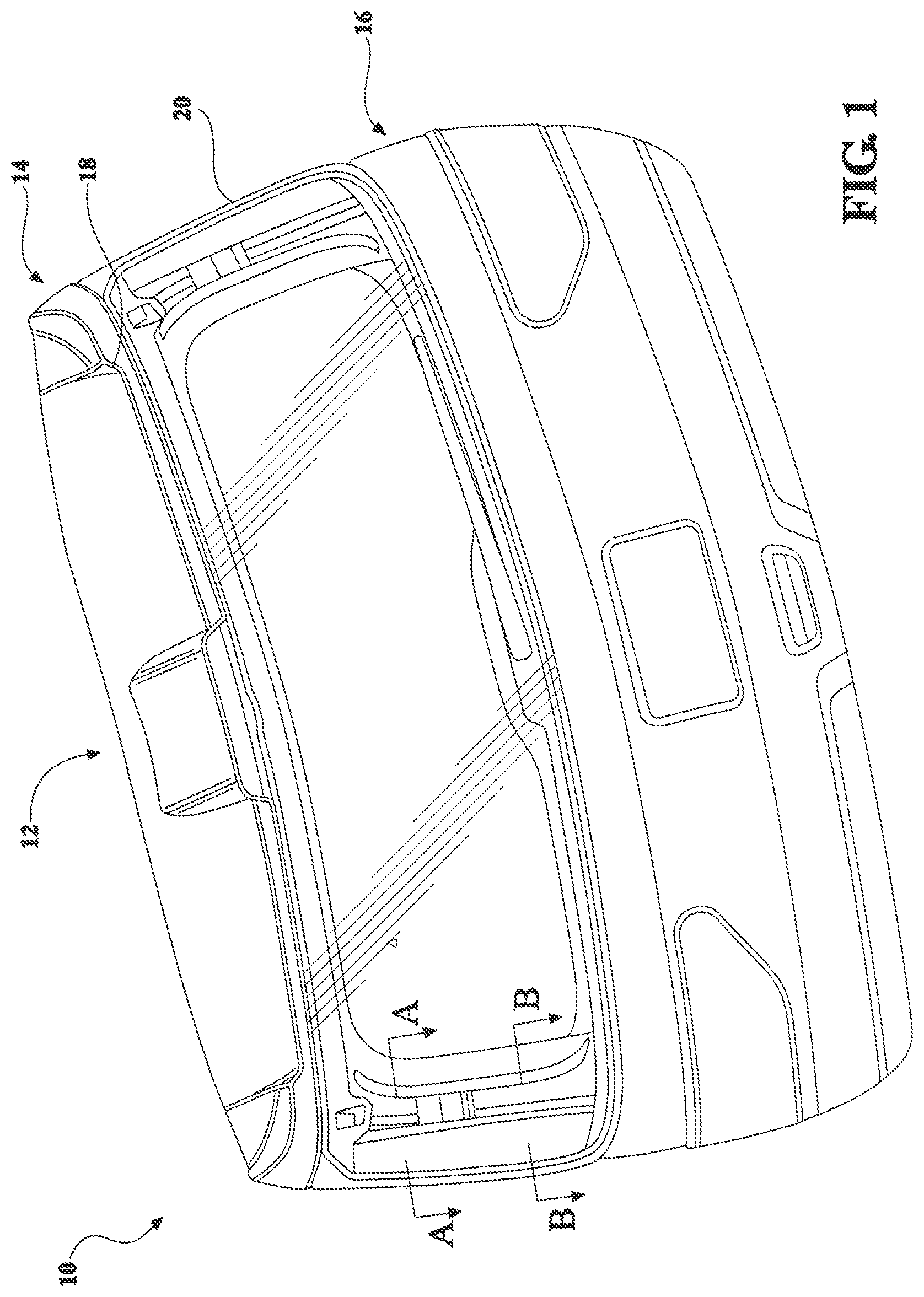 Patent US12134309 Figure 1 – Composite liftgate