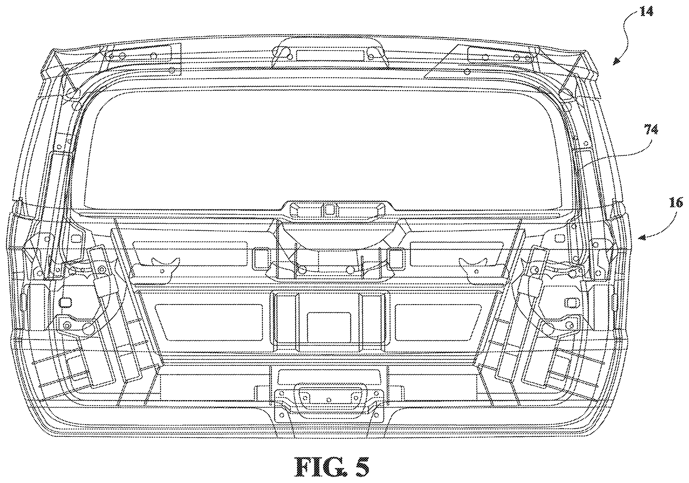 Patent US12134309 Figure 5 – Composite liftgate