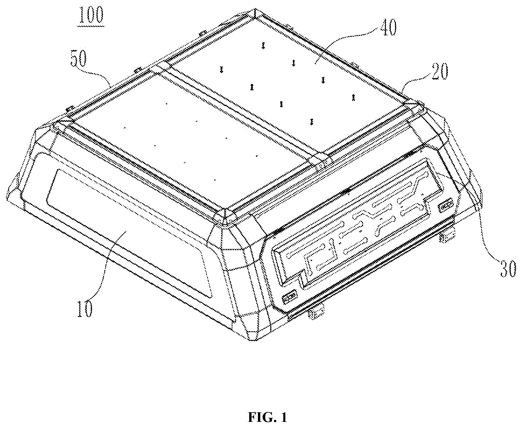 Patent US12134310 Figure 1 – High-strength lightweight automobile compartment tonneau cover