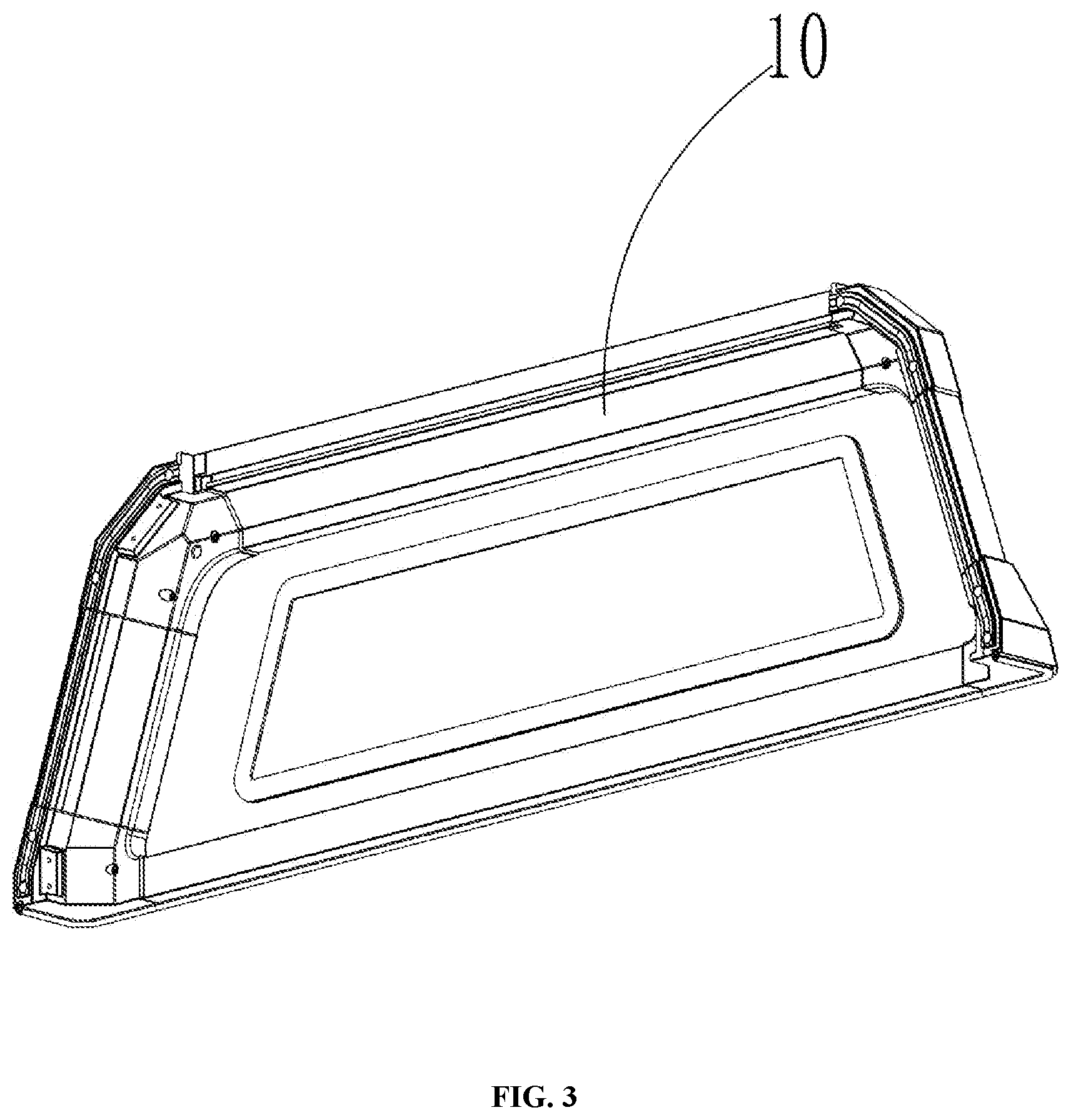Patent US12134310 Figure 3 – High-strength lightweight automobile compartment tonneau cover