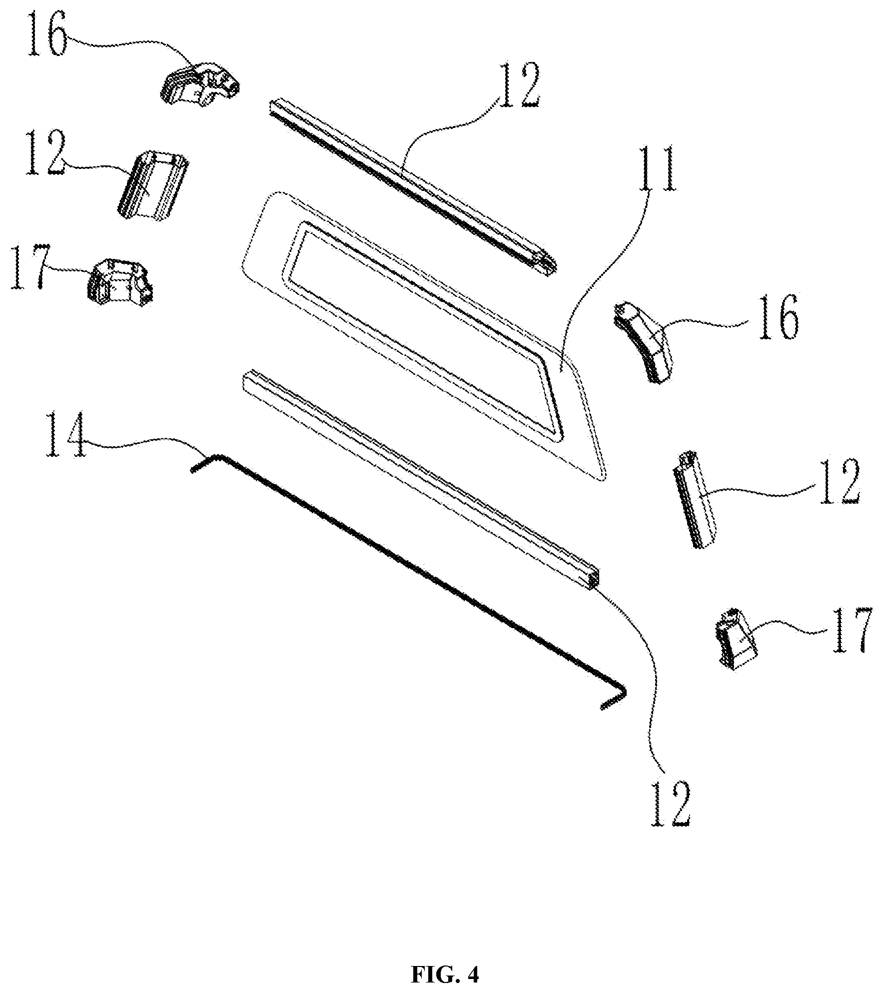 Patent US12134310 Figure 4 – High-strength lightweight automobile compartment tonneau cover