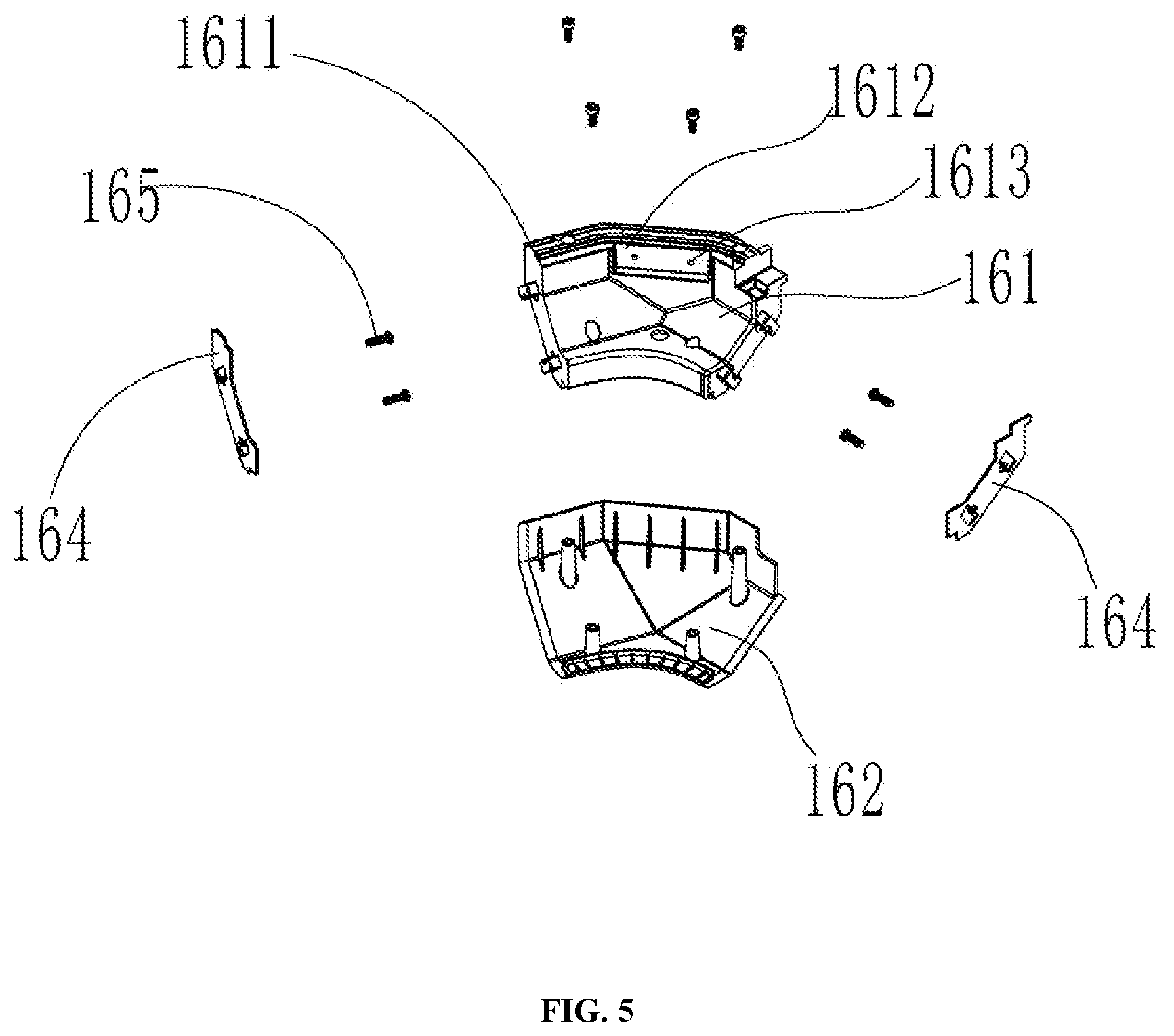 Patent US12134310 Figure 5 – High-strength lightweight automobile compartment tonneau cover