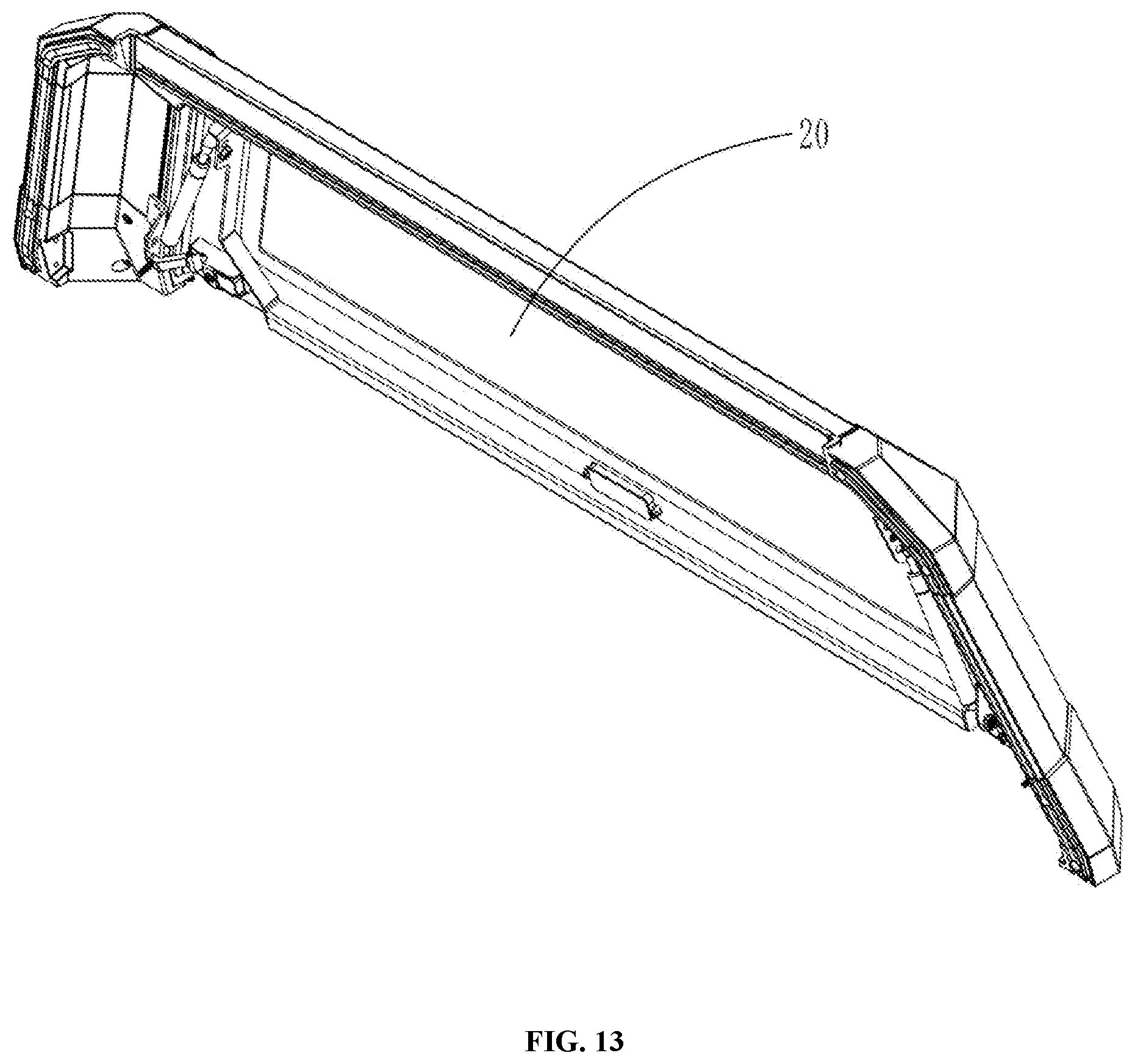 Patent US12134310 Figure 13 – High-strength lightweight automobile compartment tonneau cover