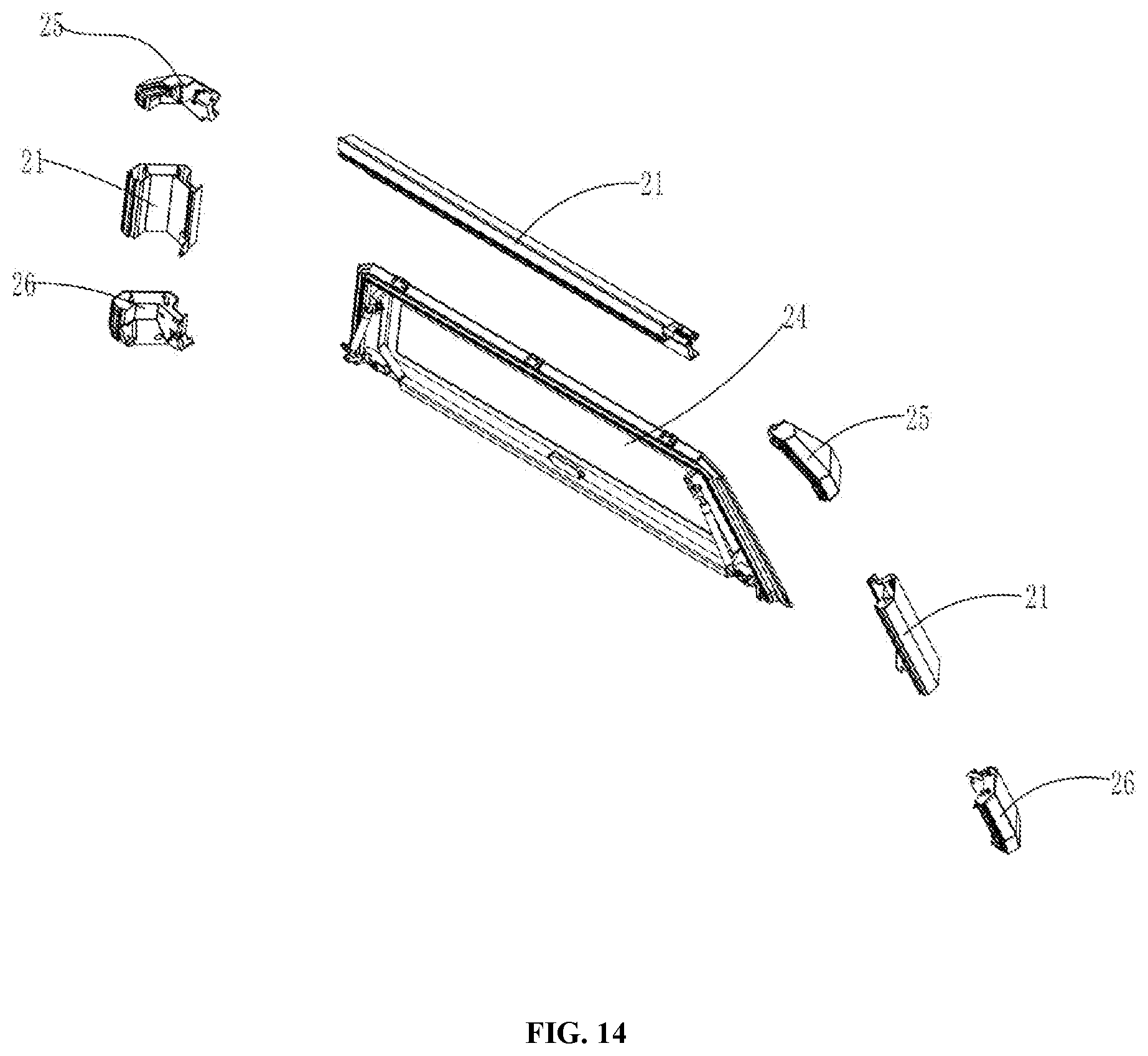 Patent US12134310 Figure 14 – High-strength lightweight automobile compartment tonneau cover