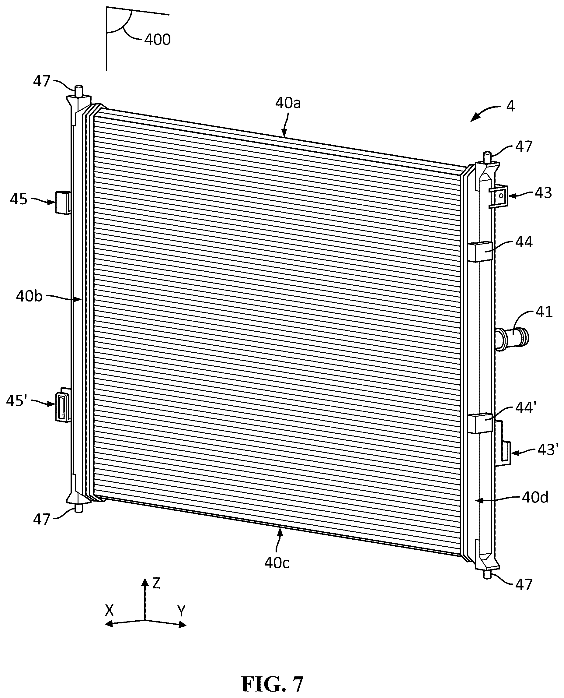 Patent US12134313 Figure 7 – Cooling module for a motor vehicle