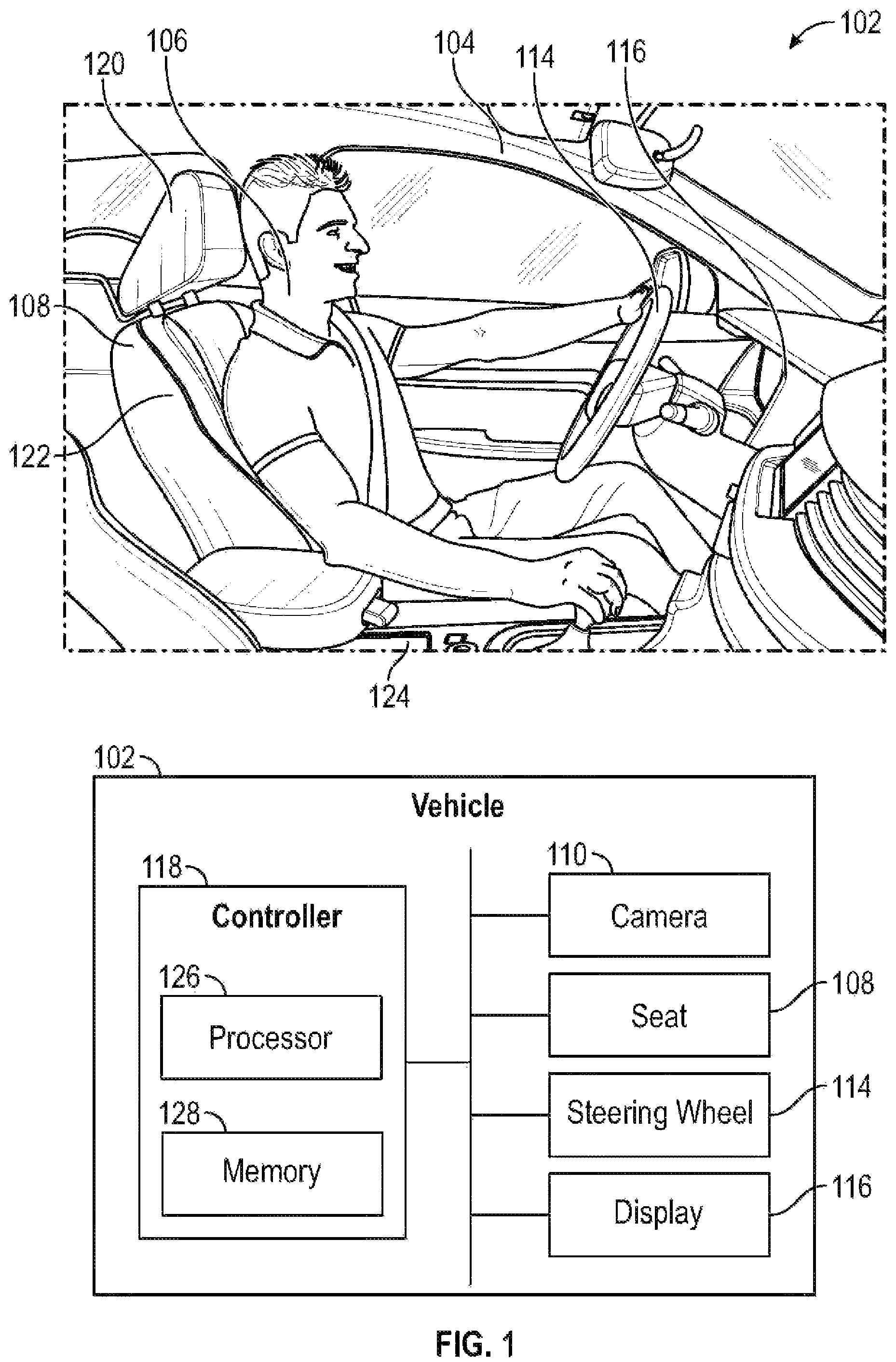 Patent US12134318 Figure 1 – Guided driver positioning systems and methods