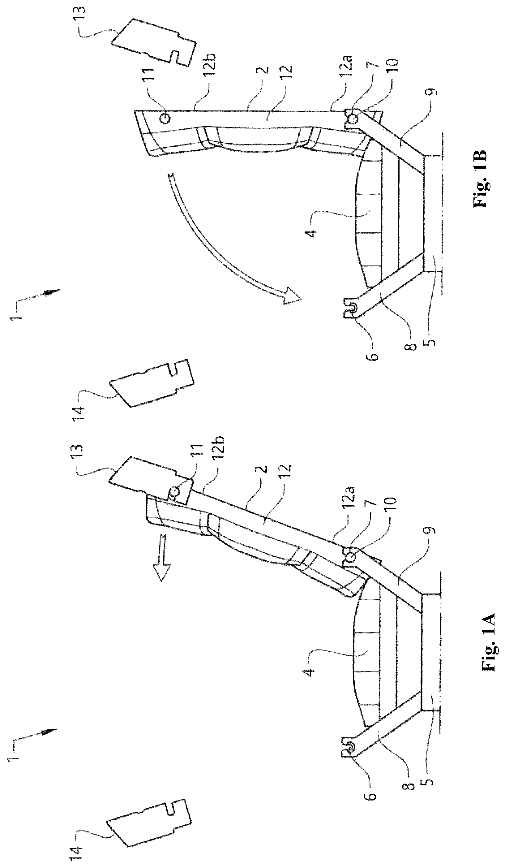 Patent US12134338 — Vehicle seat adjustable between a forward facing setup and a rearward facing setup — Figure 1