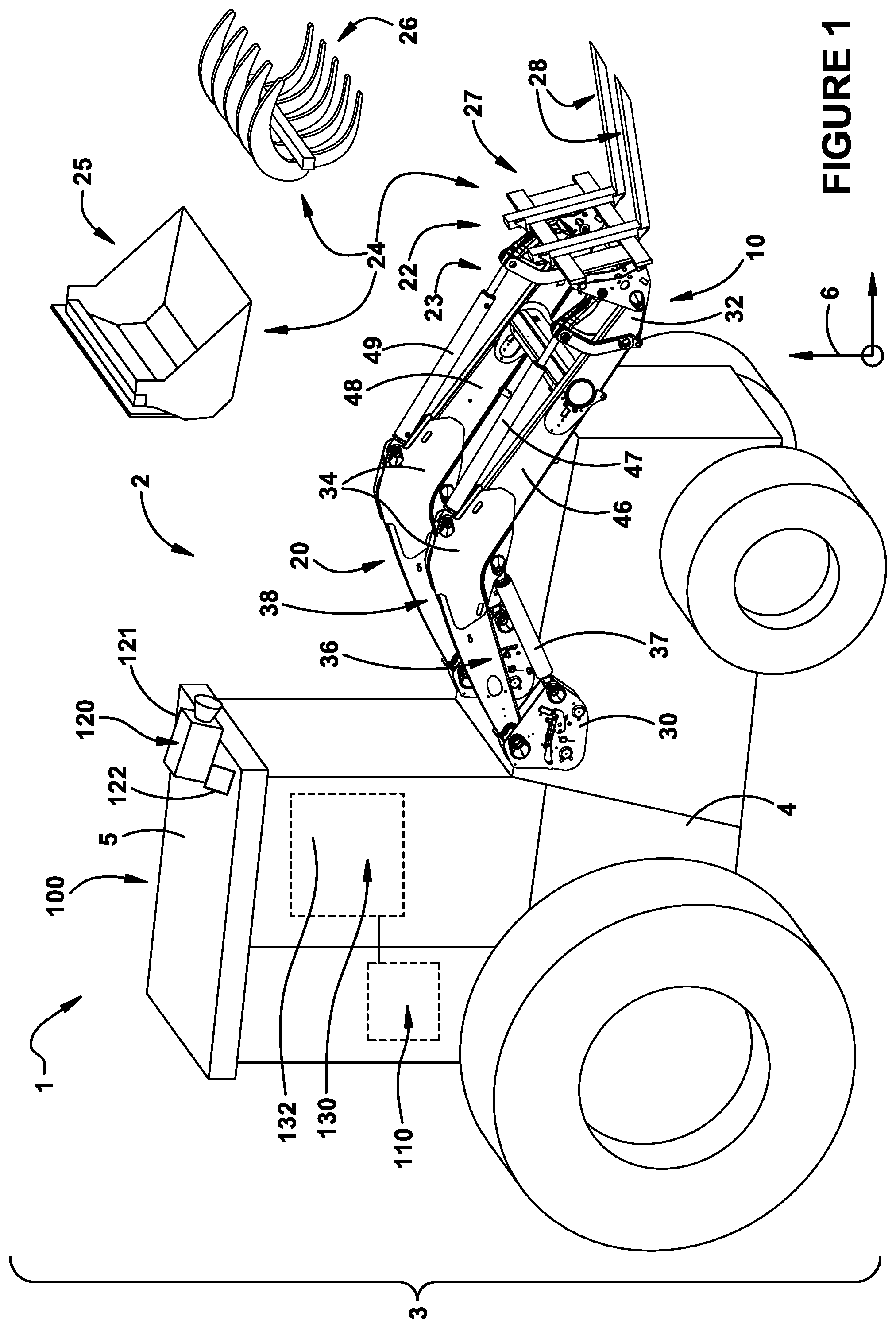 Patent US12134348 Figure 1 – System and method providing visual aids for workpiece manipulator positioning and movement preview path