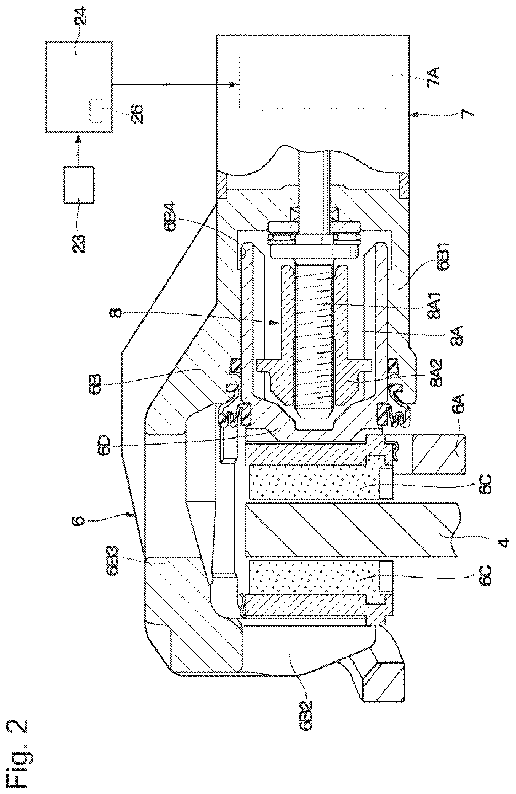 Patent US12134375 Figure 2 – Electric brake device and electric brake control device