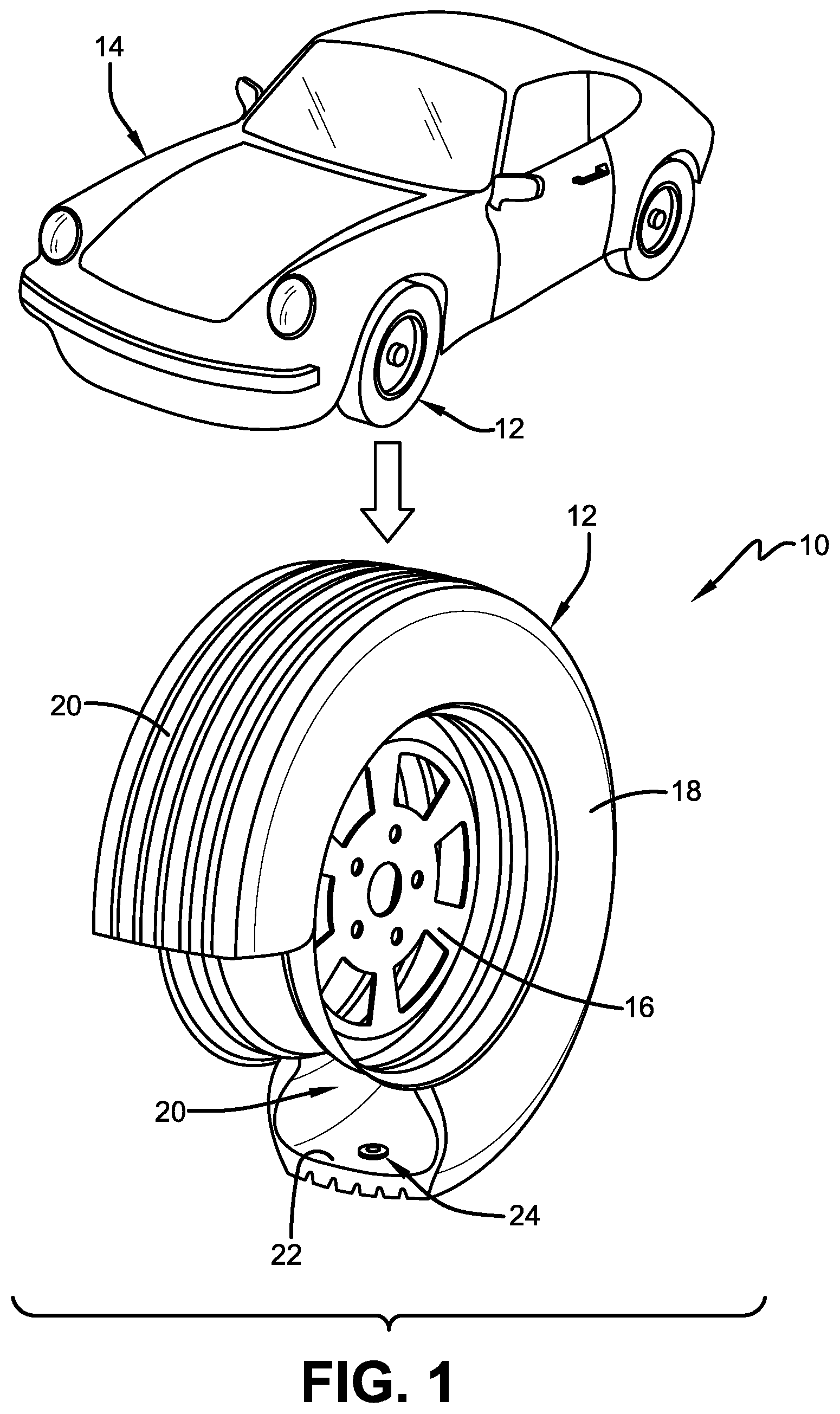 Patent US12134391 Figure 1 – Tire stiffness estimation system