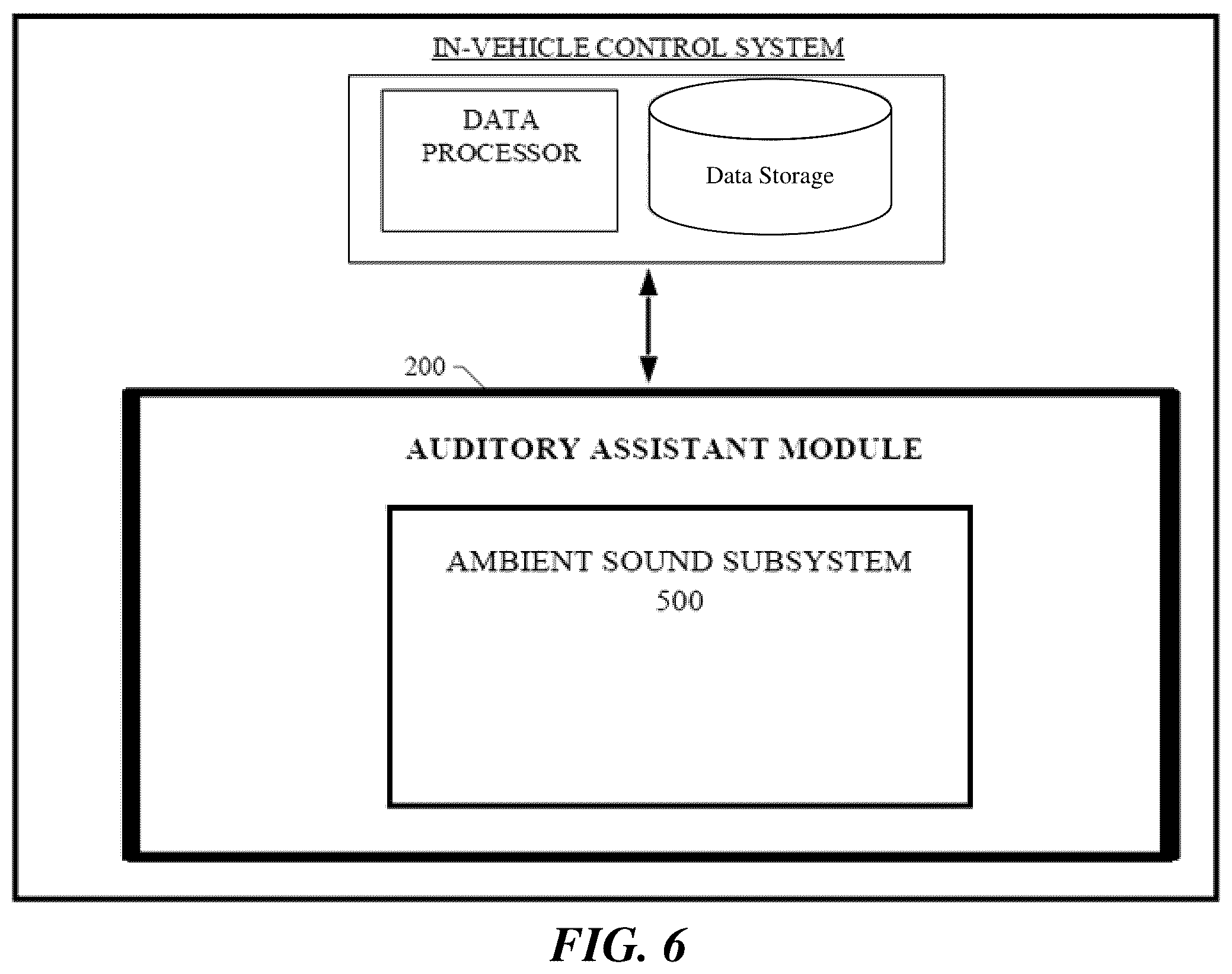 Patent US12134397 Figure 6 – Auditory assistant module for autonomous vehicles