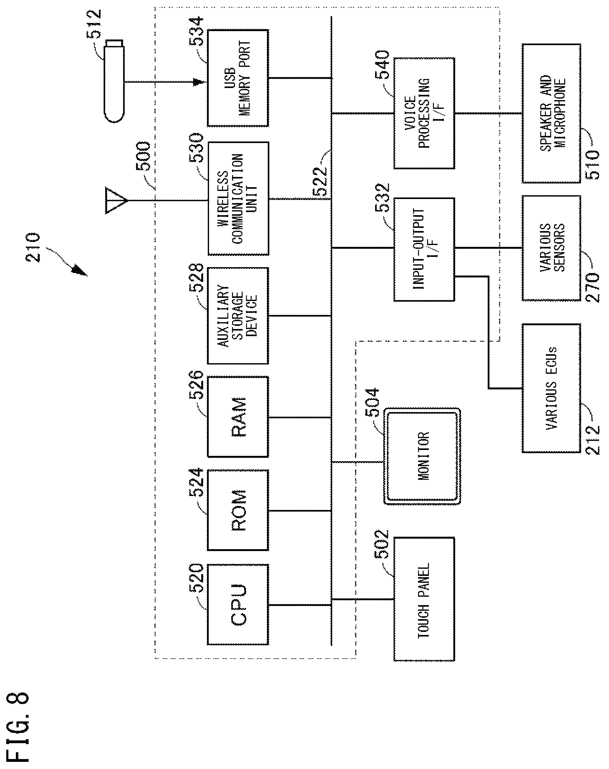 Patent US12134398 Figure 8 – Vehicle-mounted device, control method therefor, and vehicle