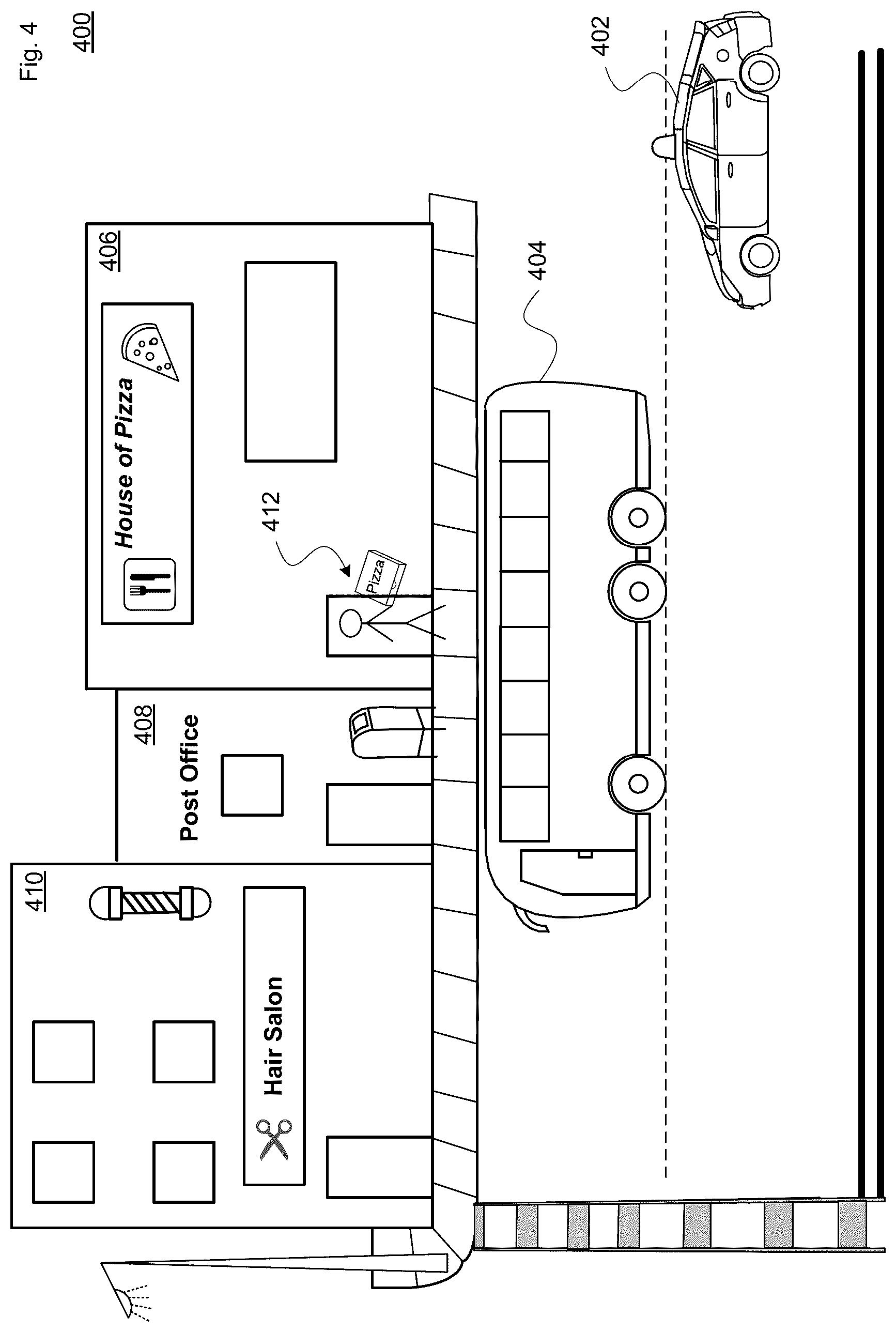 Patent US12134407 Figure 7 – Predicting a parking or pullover spot vacancy for an autonomous vehicle pickup