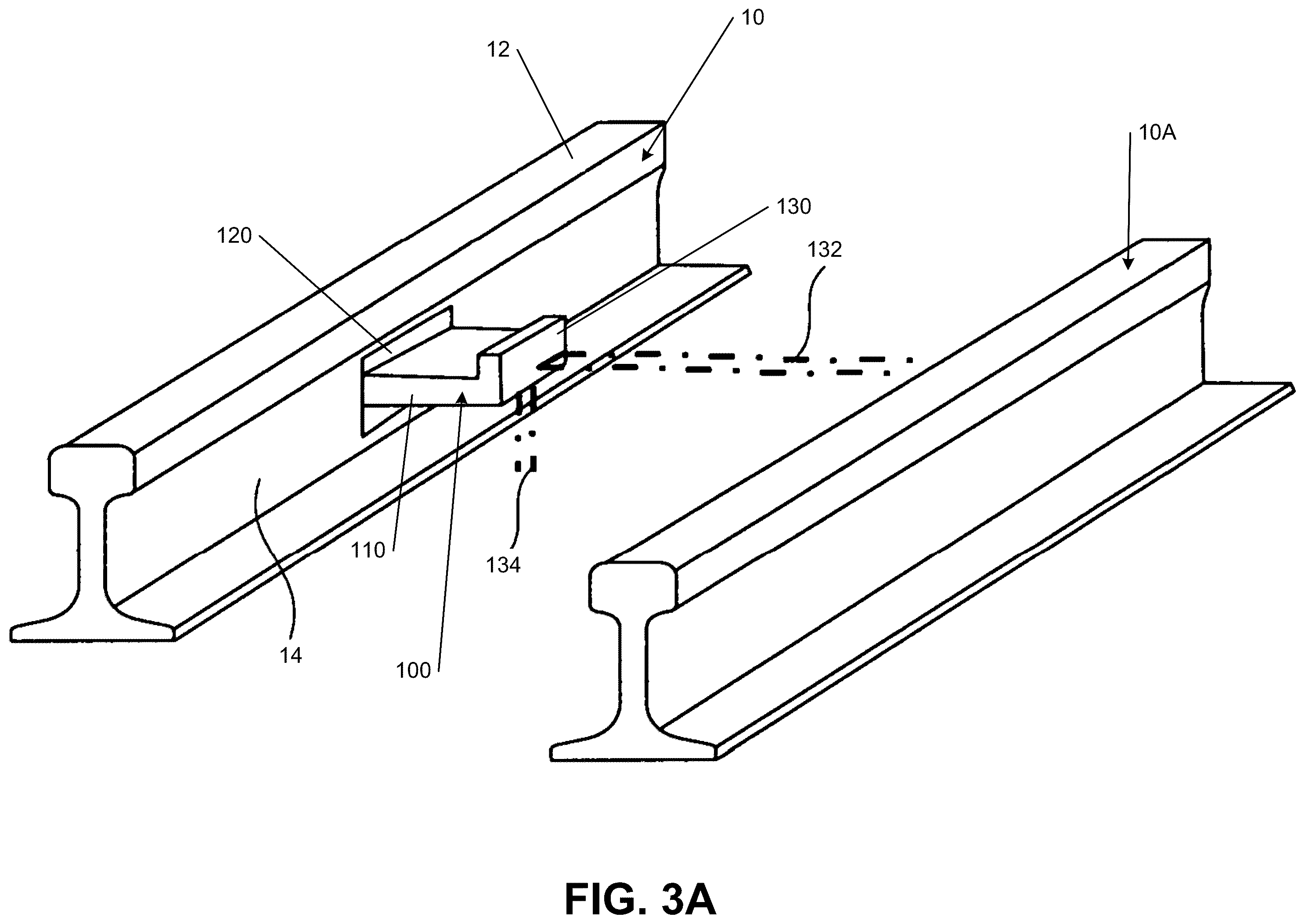 Patent US12134413 Figure 7 – Derailment mitigation device for railroads and rail tracks