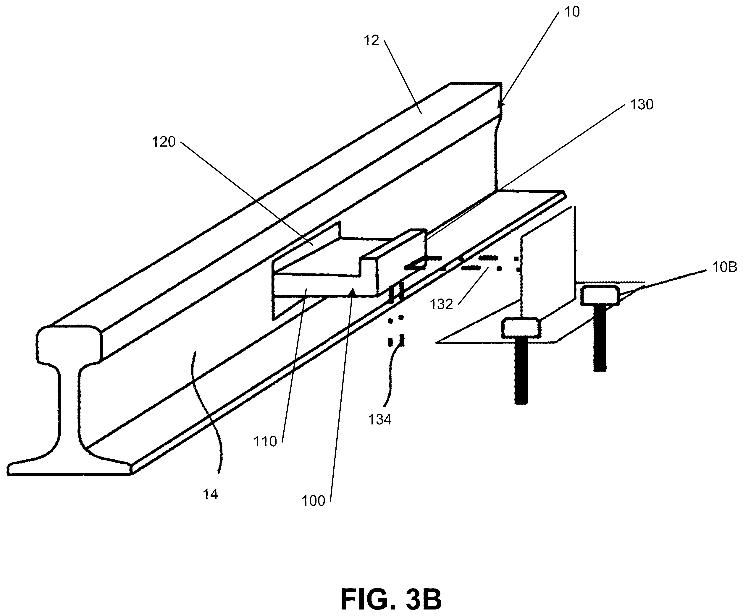 Patent US12134413 Figure 8 – Derailment mitigation device for railroads and rail tracks