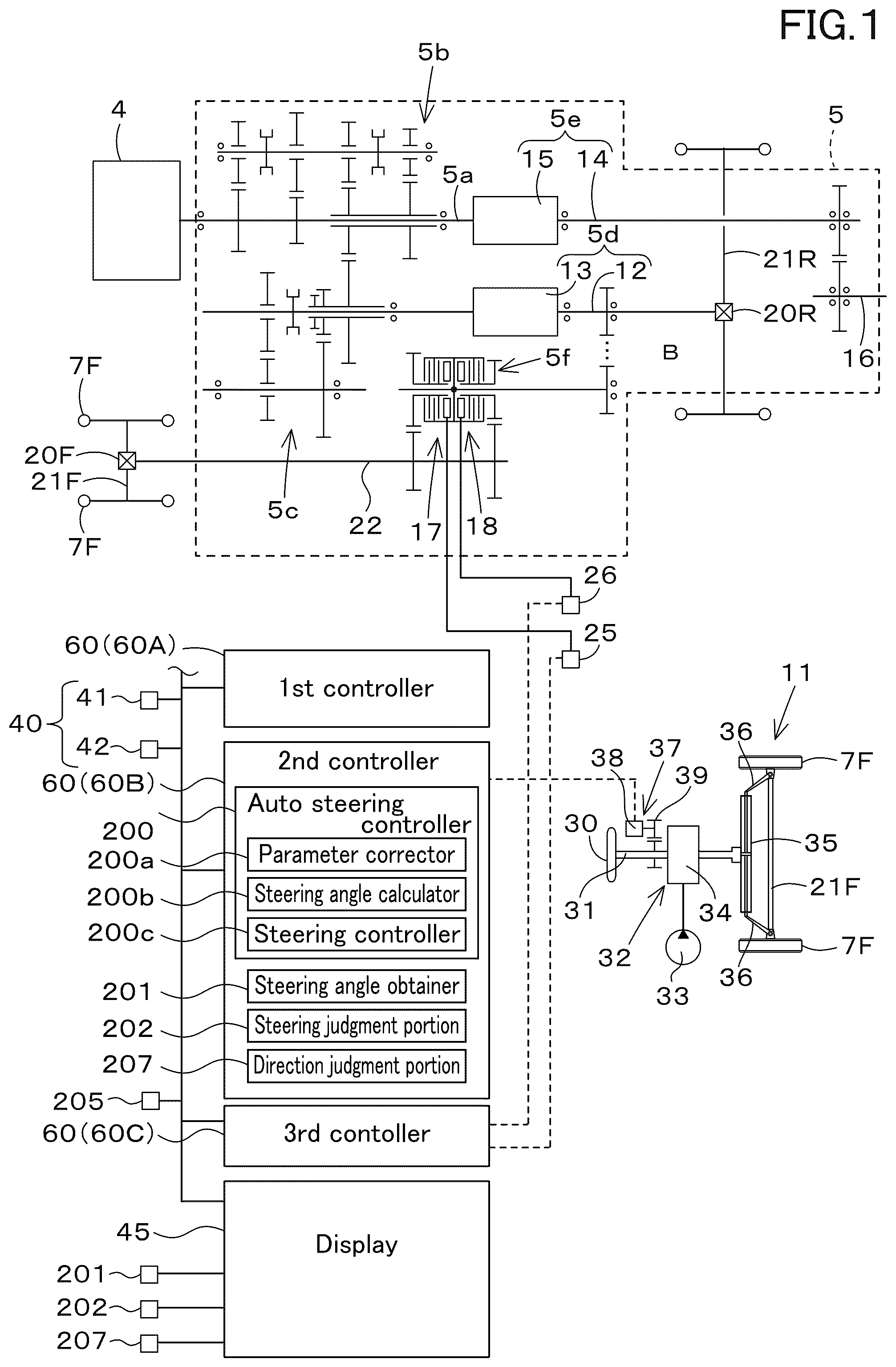 Patent US12134420 Figure 1 – Working vehicle