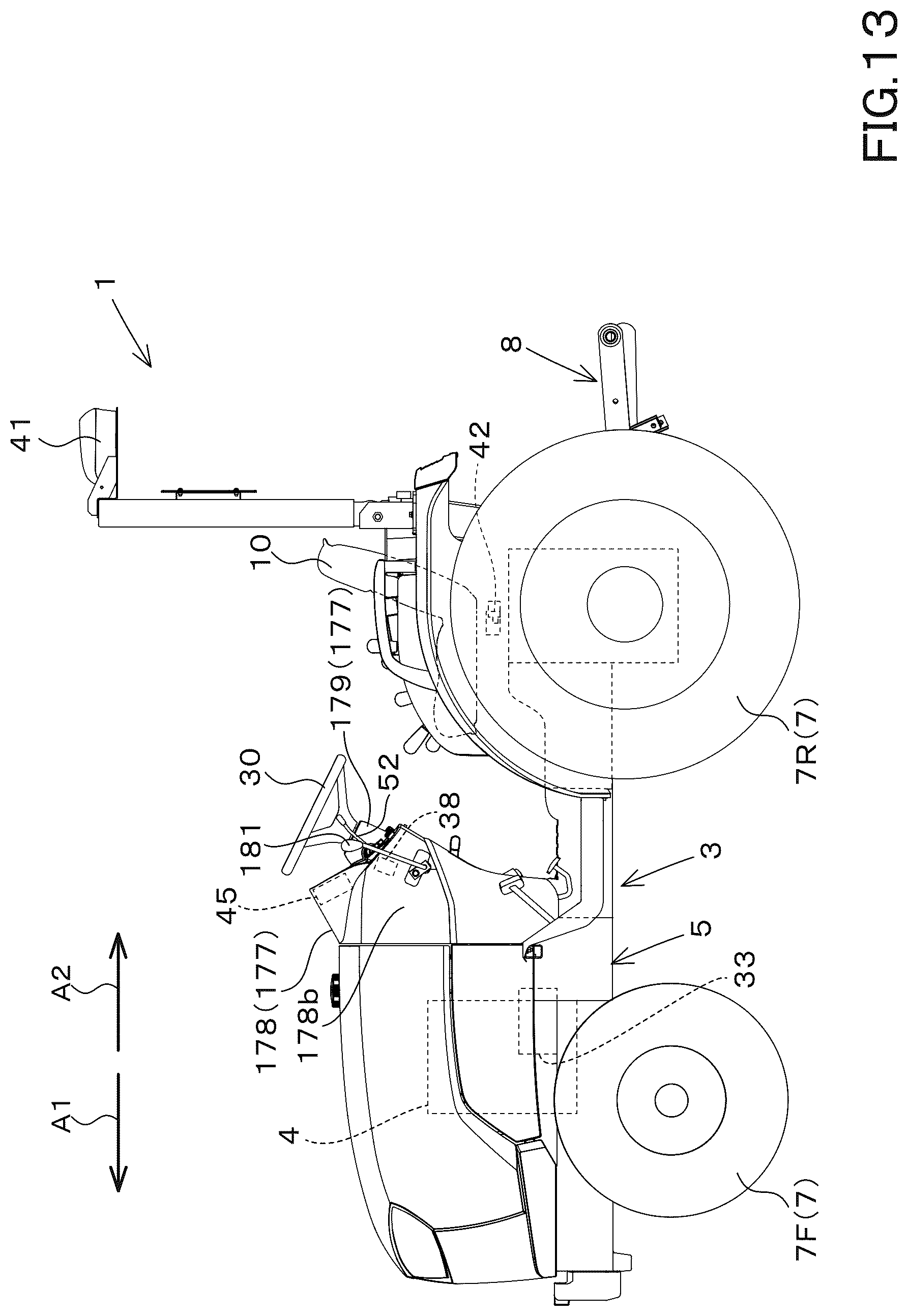 Patent US12134420 Figure 17 – Working vehicle